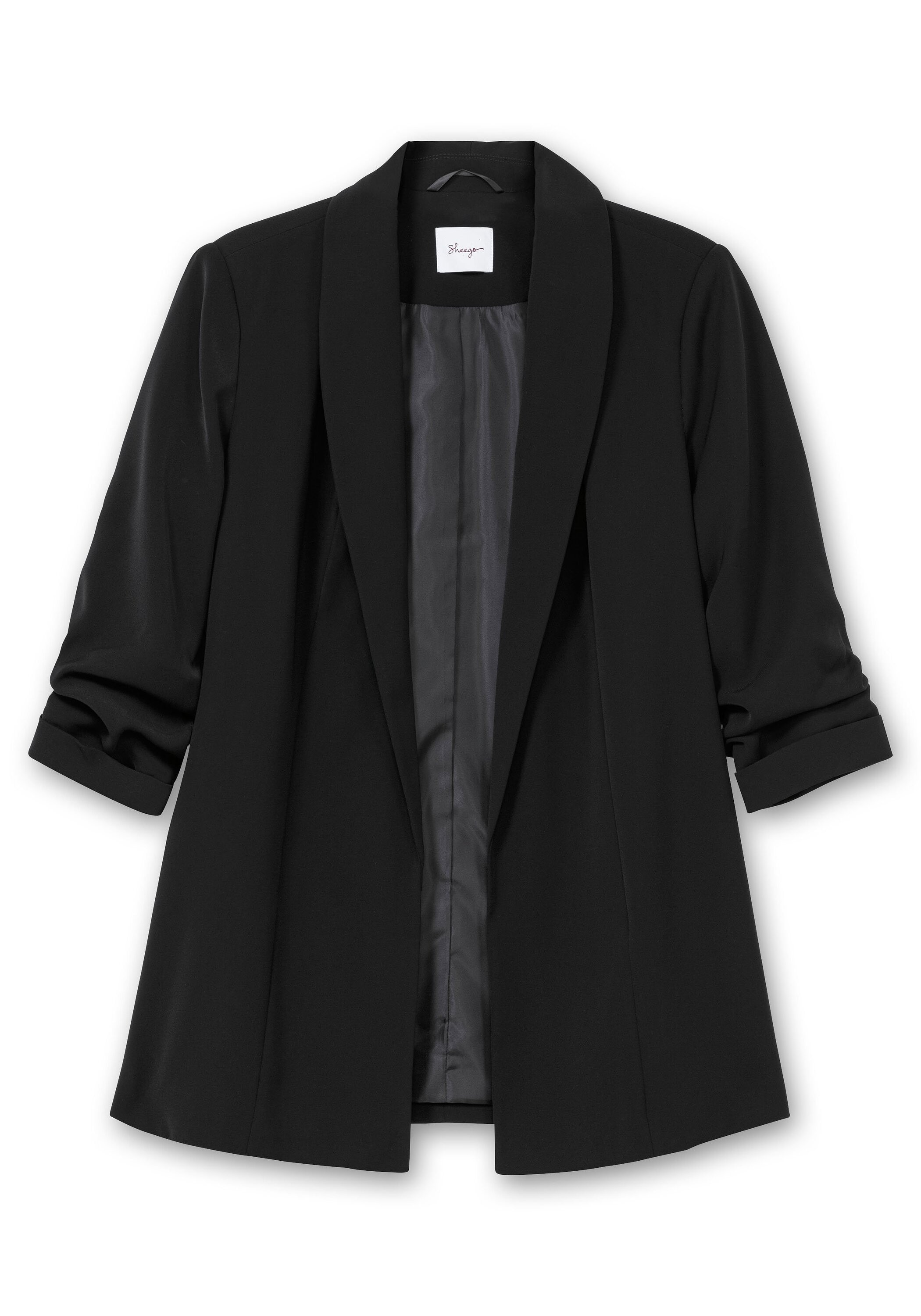 Sheego Longblazer »Blazer mit Schalkragen und gerafftem 3/4-Arm«