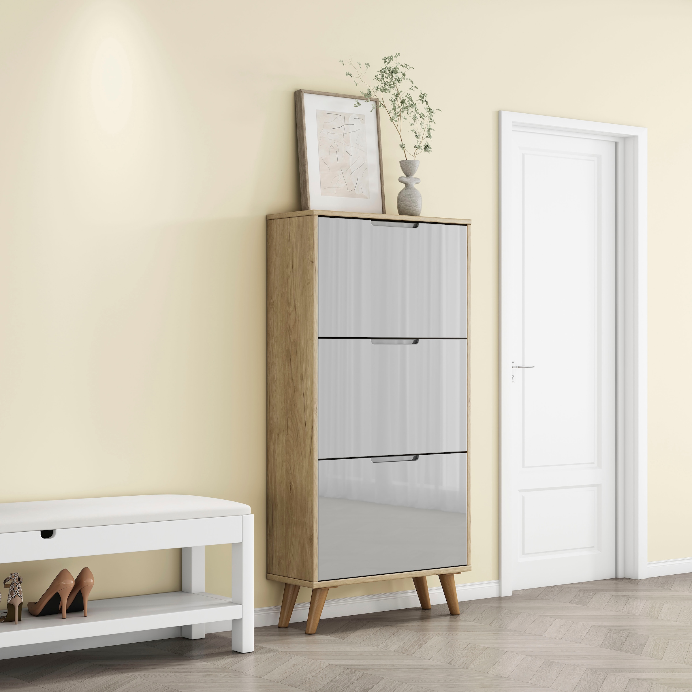 OTTO home Schuhschrank »Lund« FSC-zertifiziertem Holz, ABS-Kanten, Breite 62 cm