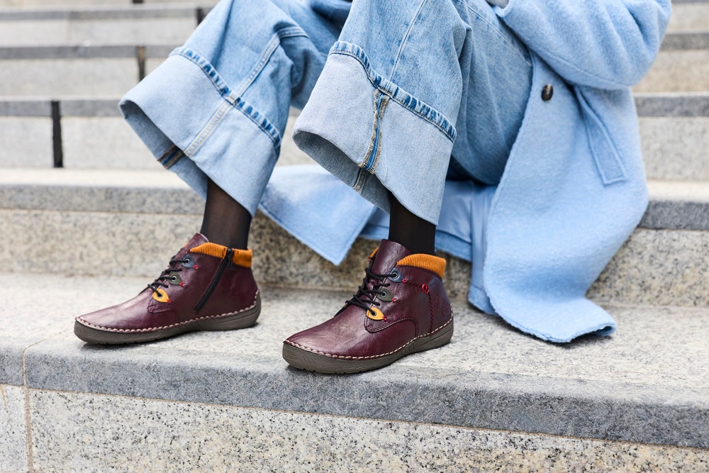 Rieker Schnürboots  Stiefelette, Casualboots, High Top Sneaker mit Innenreißverschluss