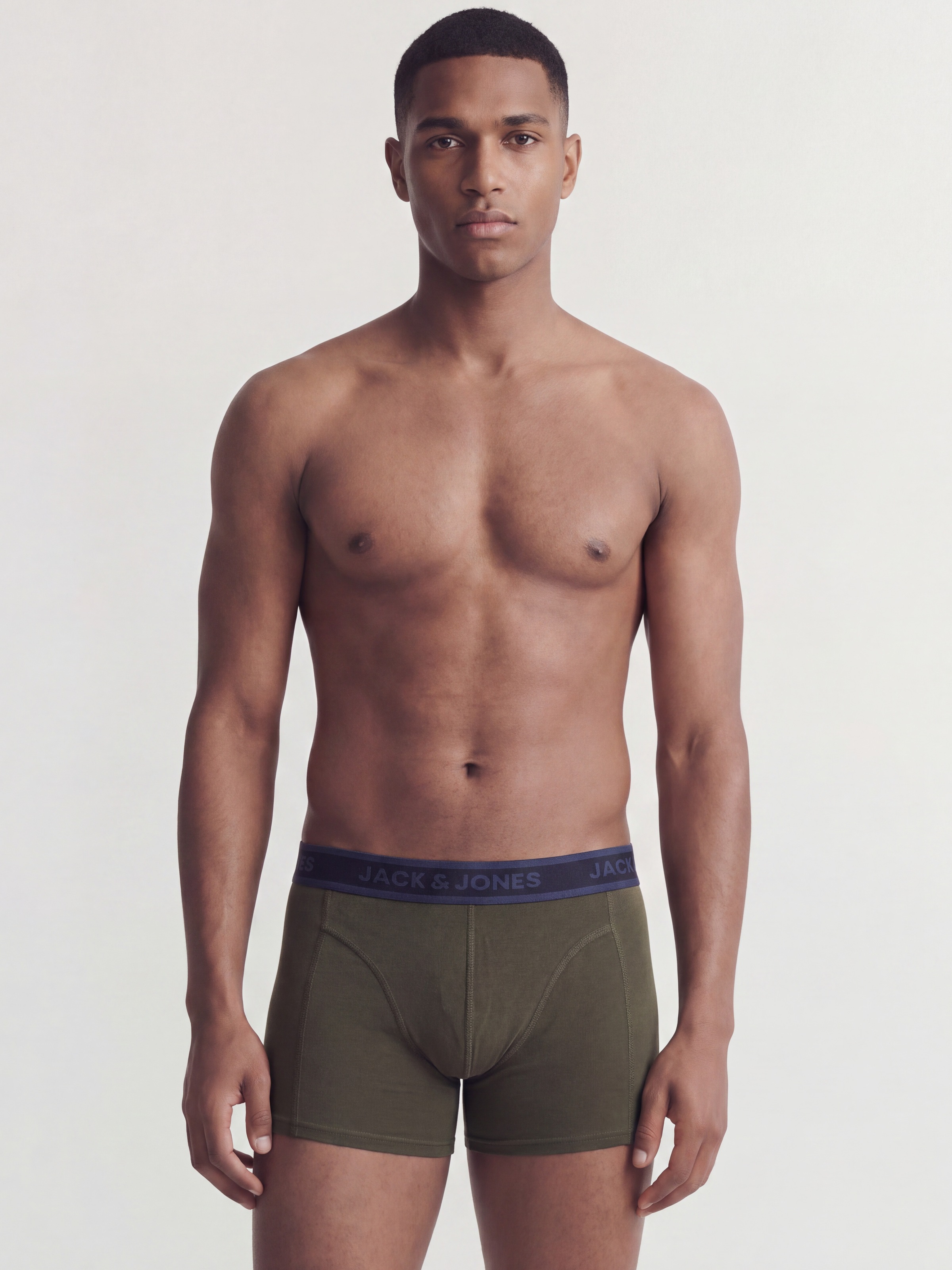 Jack & Jones Trunk »JACMAGNUS SOLID TRUNKS 5 PACK STYD« Packung, 5 Stk. Baumwollmischung, Logobund