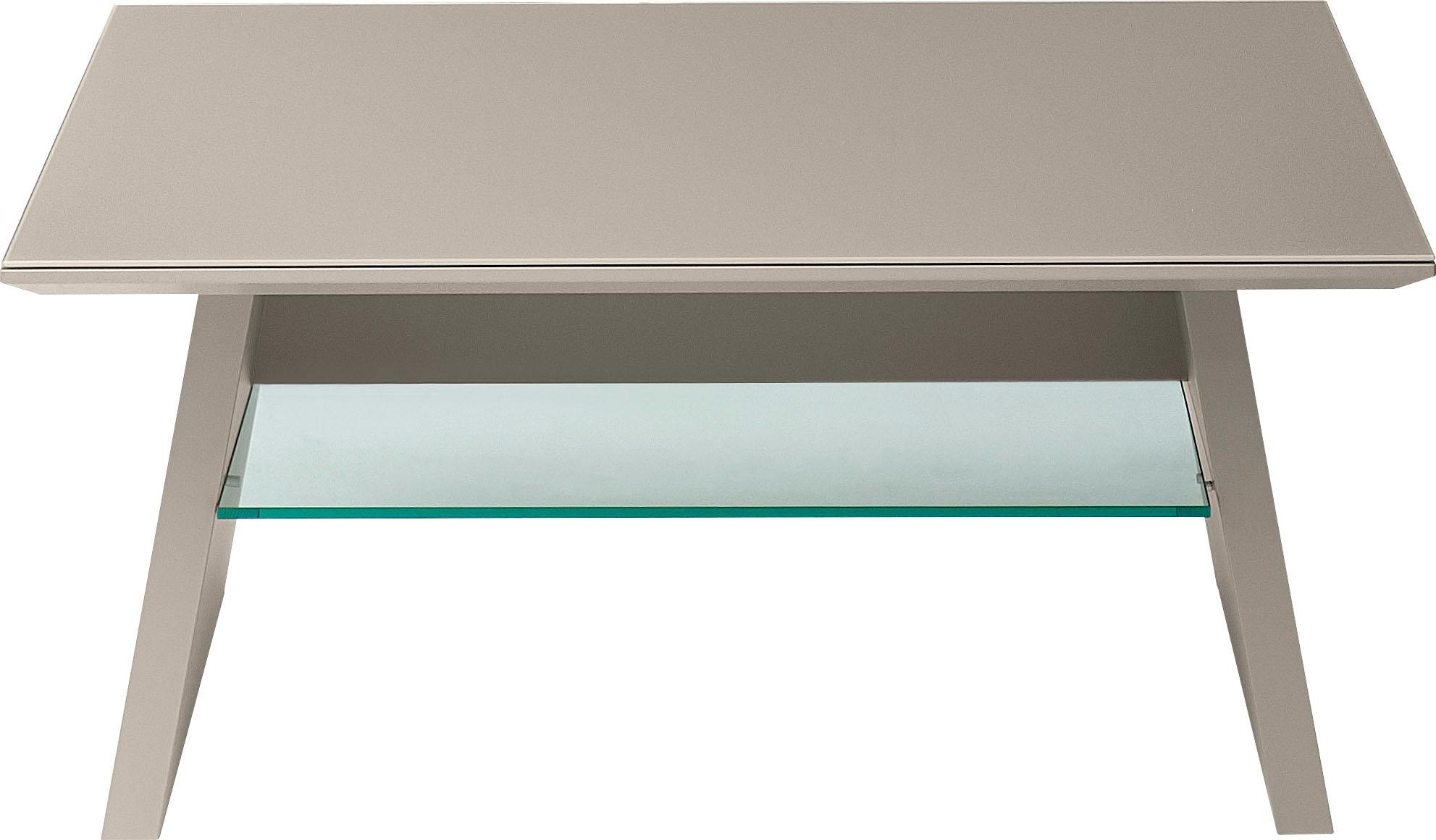 LEONARDO Couchtisch »CUBE«, mit Ablage, mit feinen Chromakzenten, Breite 90 cm