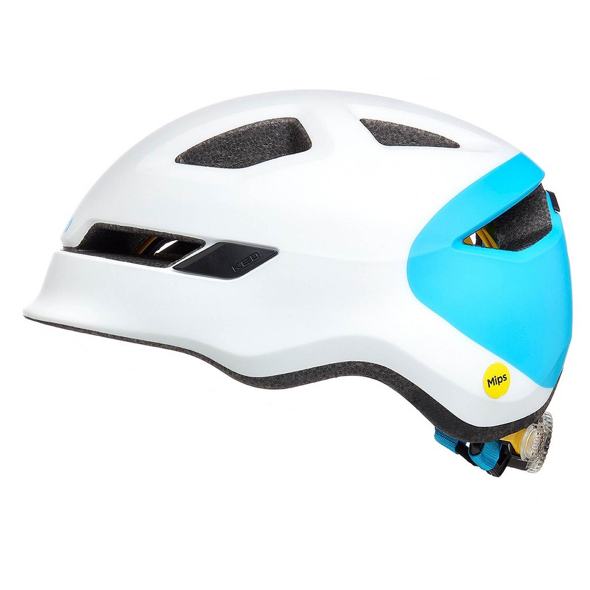 KED Helmsysteme Kinderfahrradhelm »Kinderhelm POP, weiß-blau«
