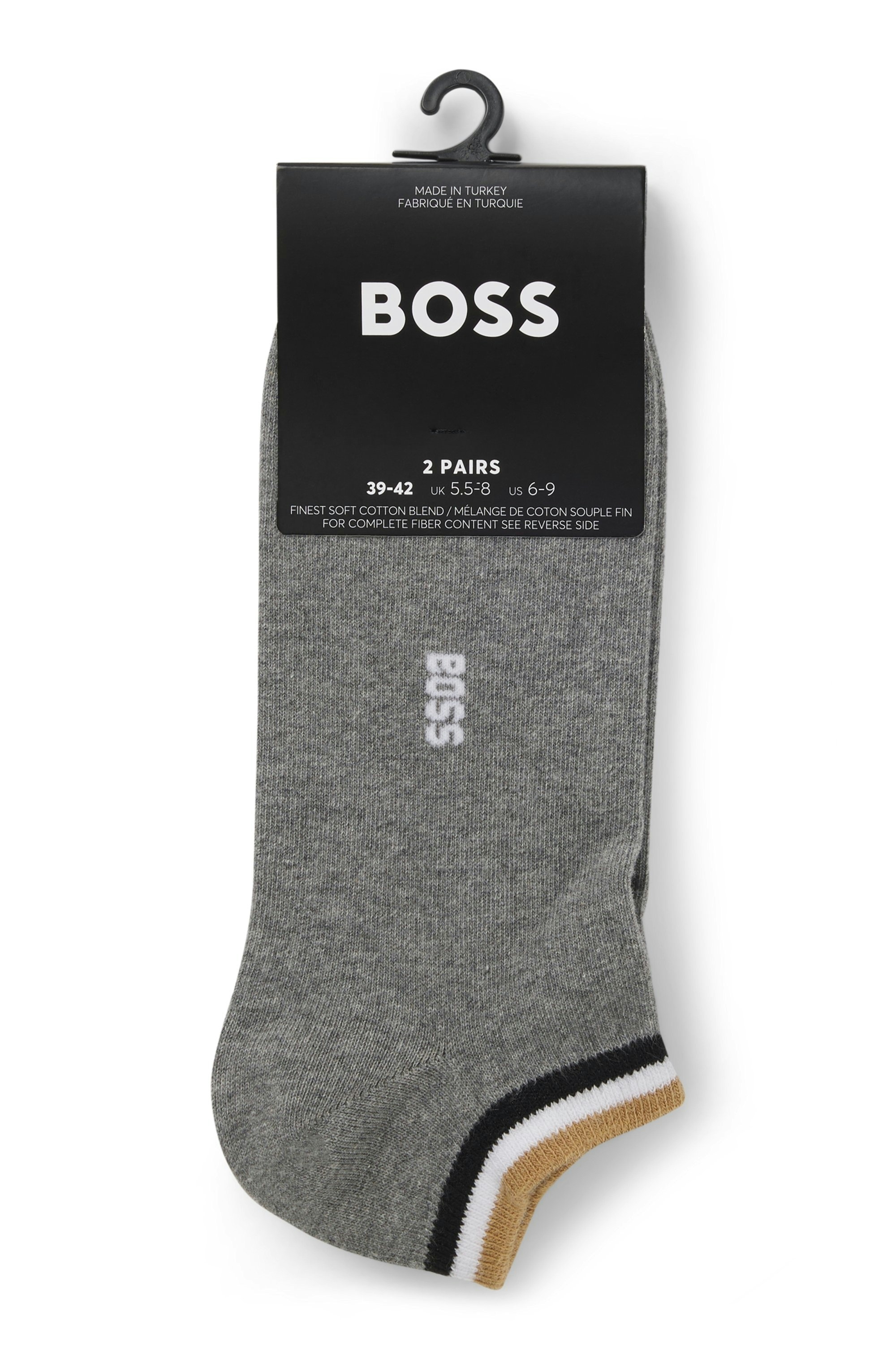 BOSS Sneakersocken »2P AS Uni stripe CC« Packung, 2er,  mit geringeltem Abschluss