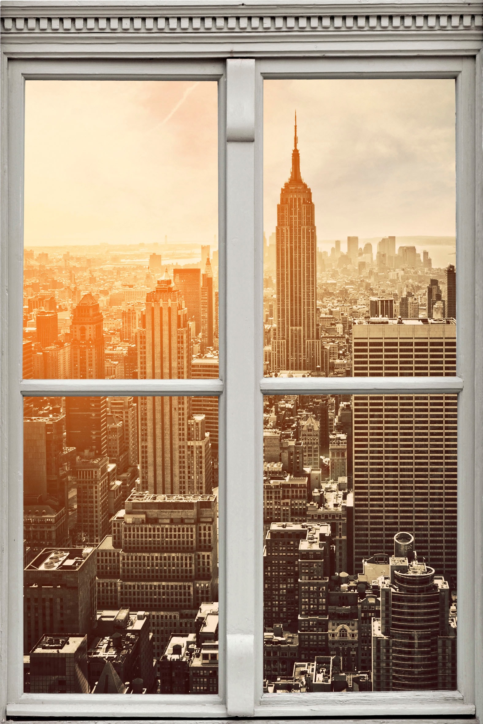 queence Wandsticker »New York« Wandsticker, Wandbild, selbstklebend, 3D, Fenster
