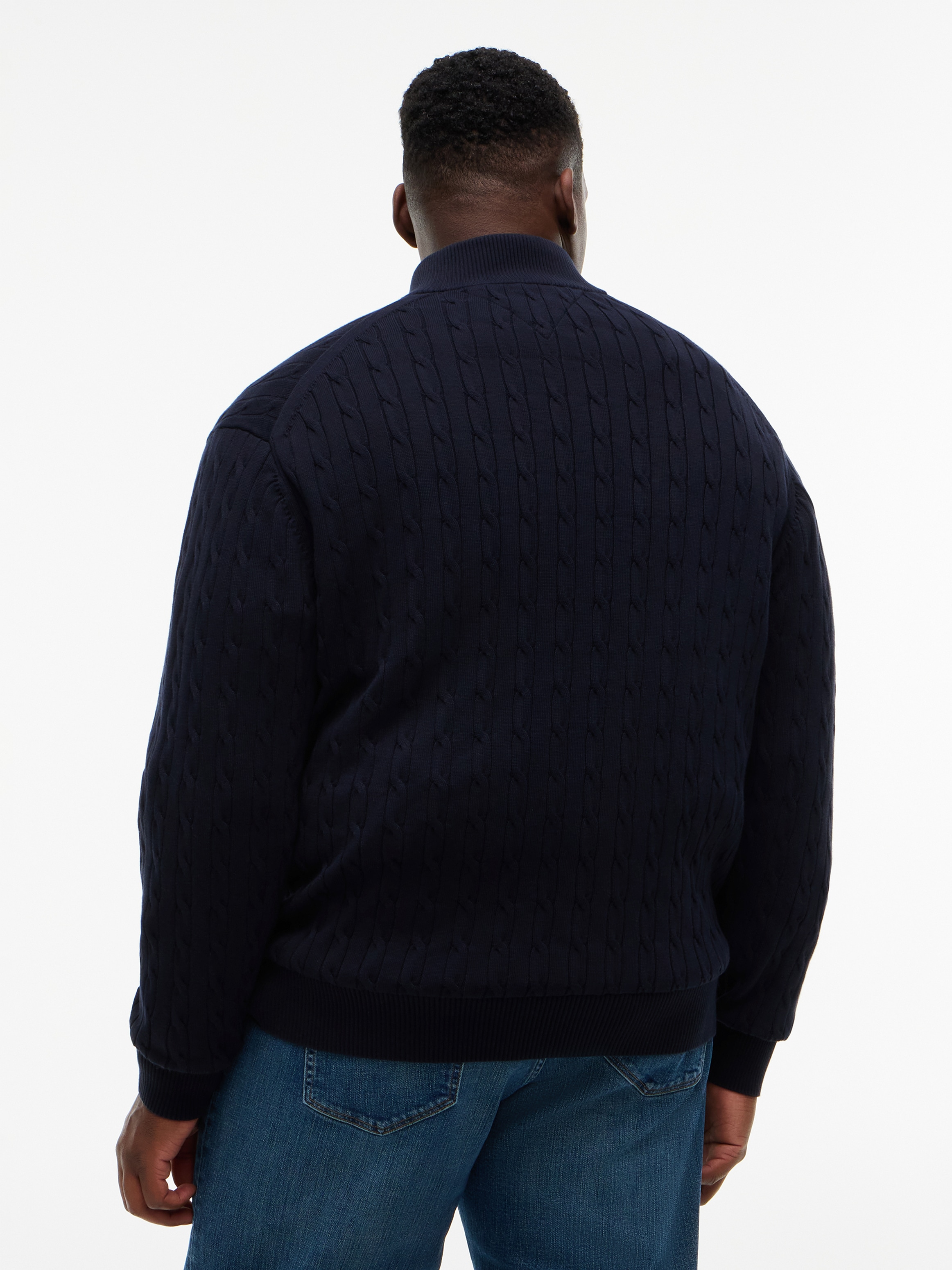 Tommy Hilfiger Big & Tall Troyer »BT-CLASSIC COTOON CABLE ZIP MOCK« Große Größen