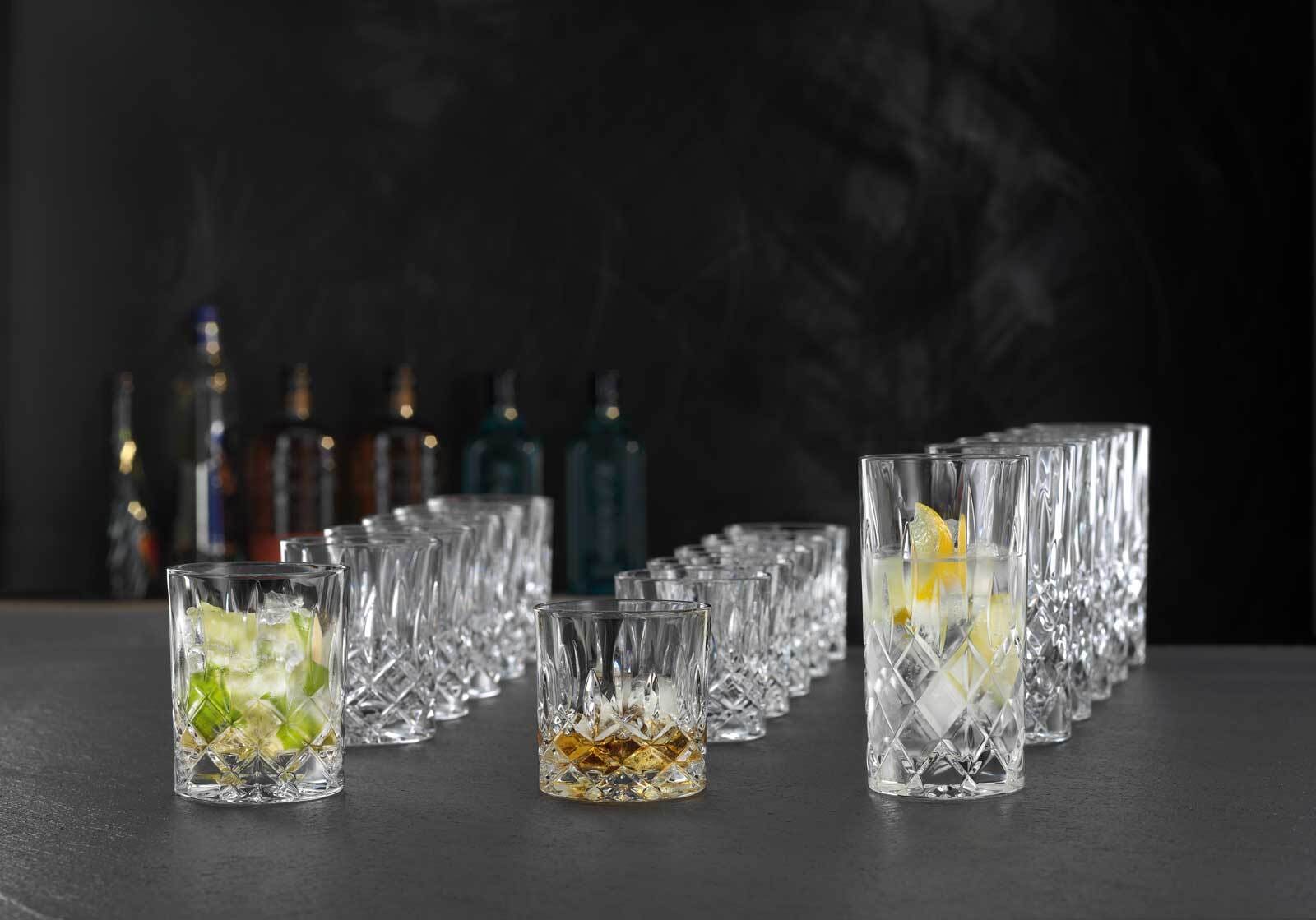 Nachtmann Gläser-Set »Bargläser Noblesse 18er Set transparent« Erhöhte Bruchfestigkeit, spülmaschinenfest, brillant und klar