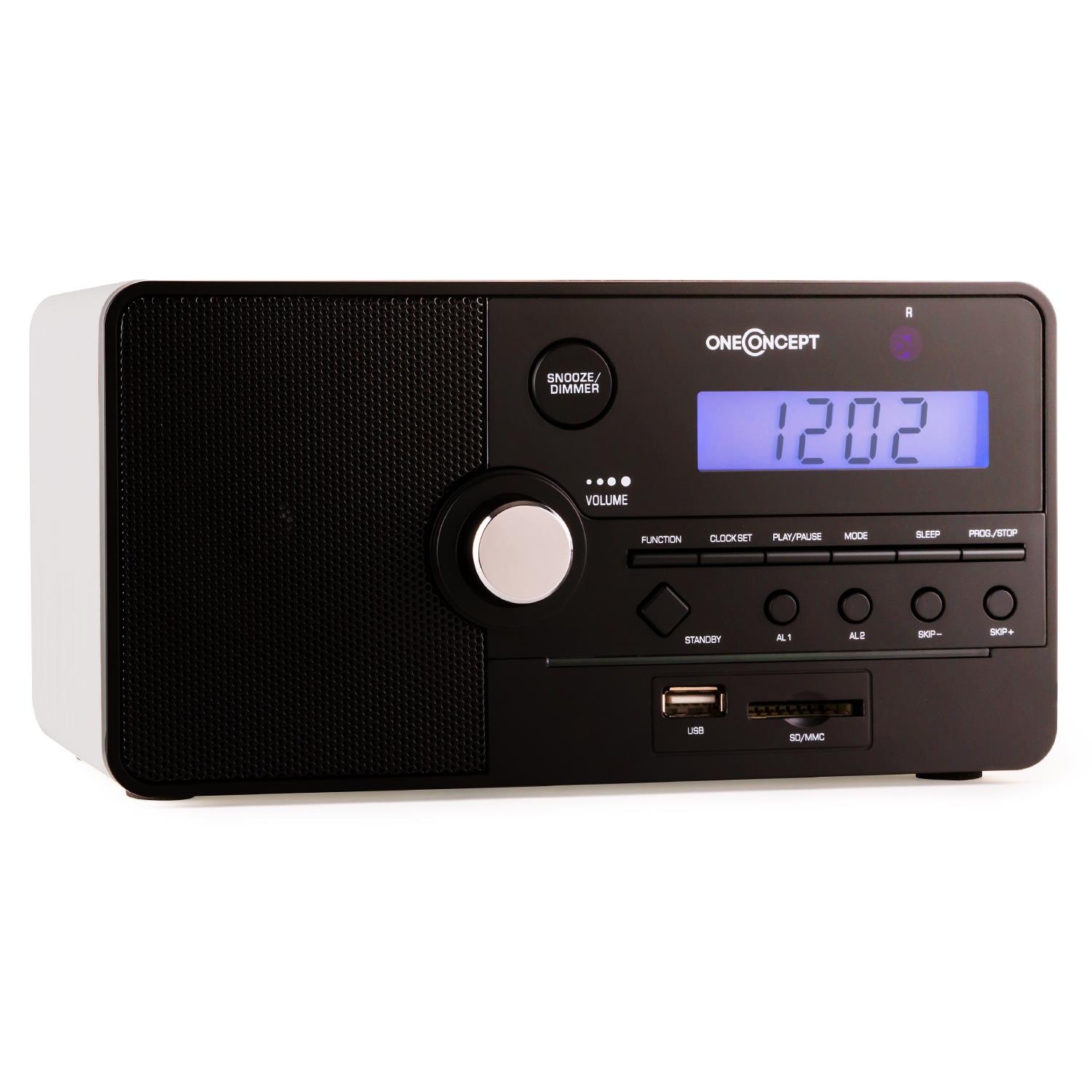 Radio Wecker USB AUX SD MP3 UKW Tuner Fernbedienung Holzgehäuse...