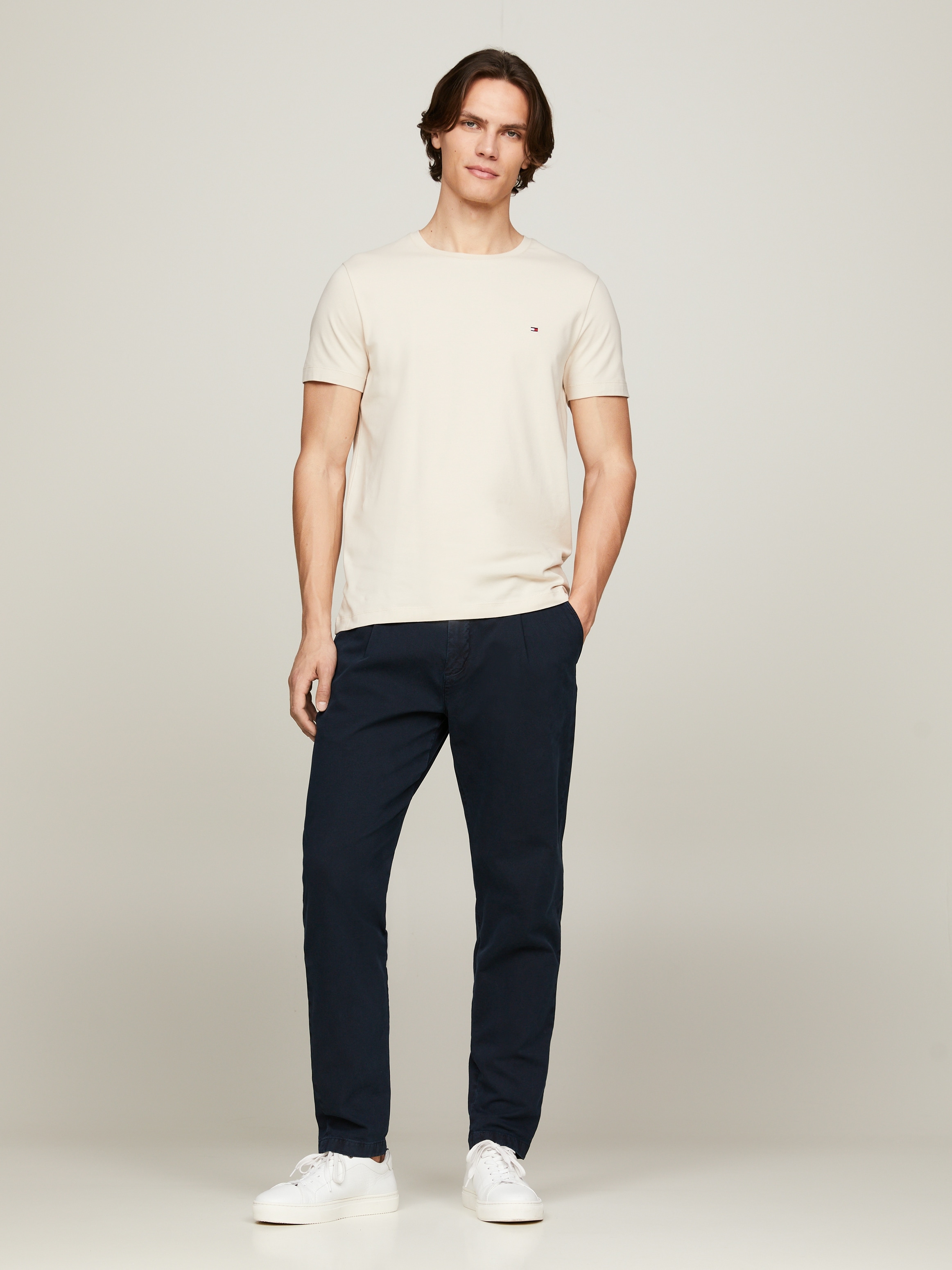 Tommy Hilfiger T-Shirt »STRETCH SLIM FIT TEE«, mit Rundhalsausschnitt