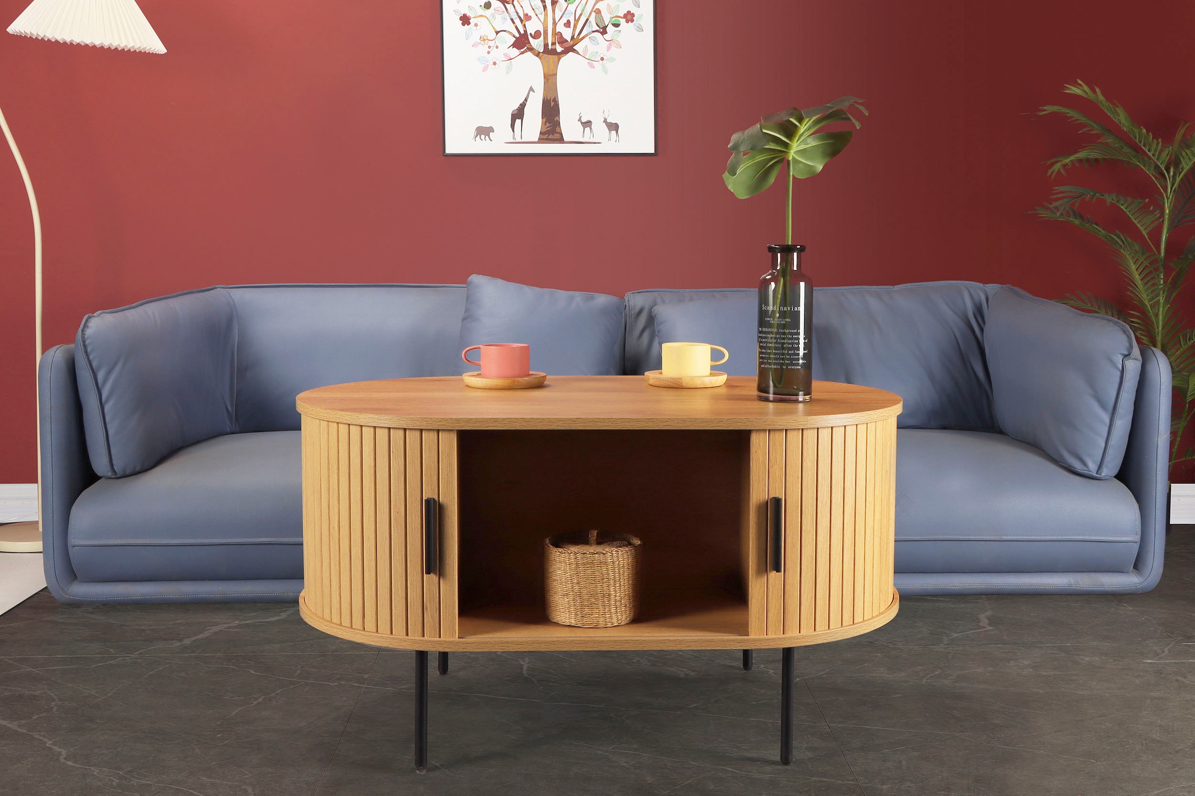 Home affaire Couchtisch, 2 Schiebetüren