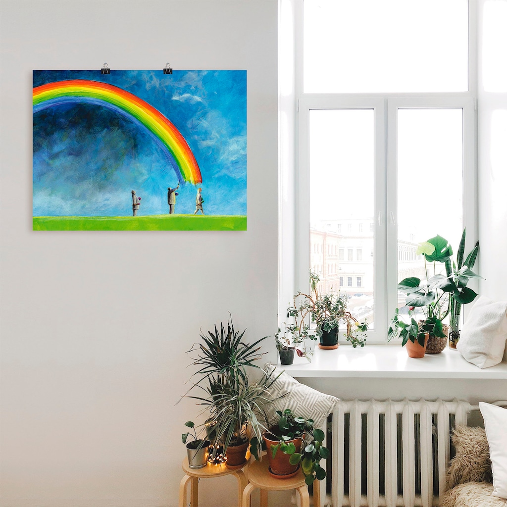 Artland Poster »Regenbogen malen«, Gruppen & Familien, (1 St.)