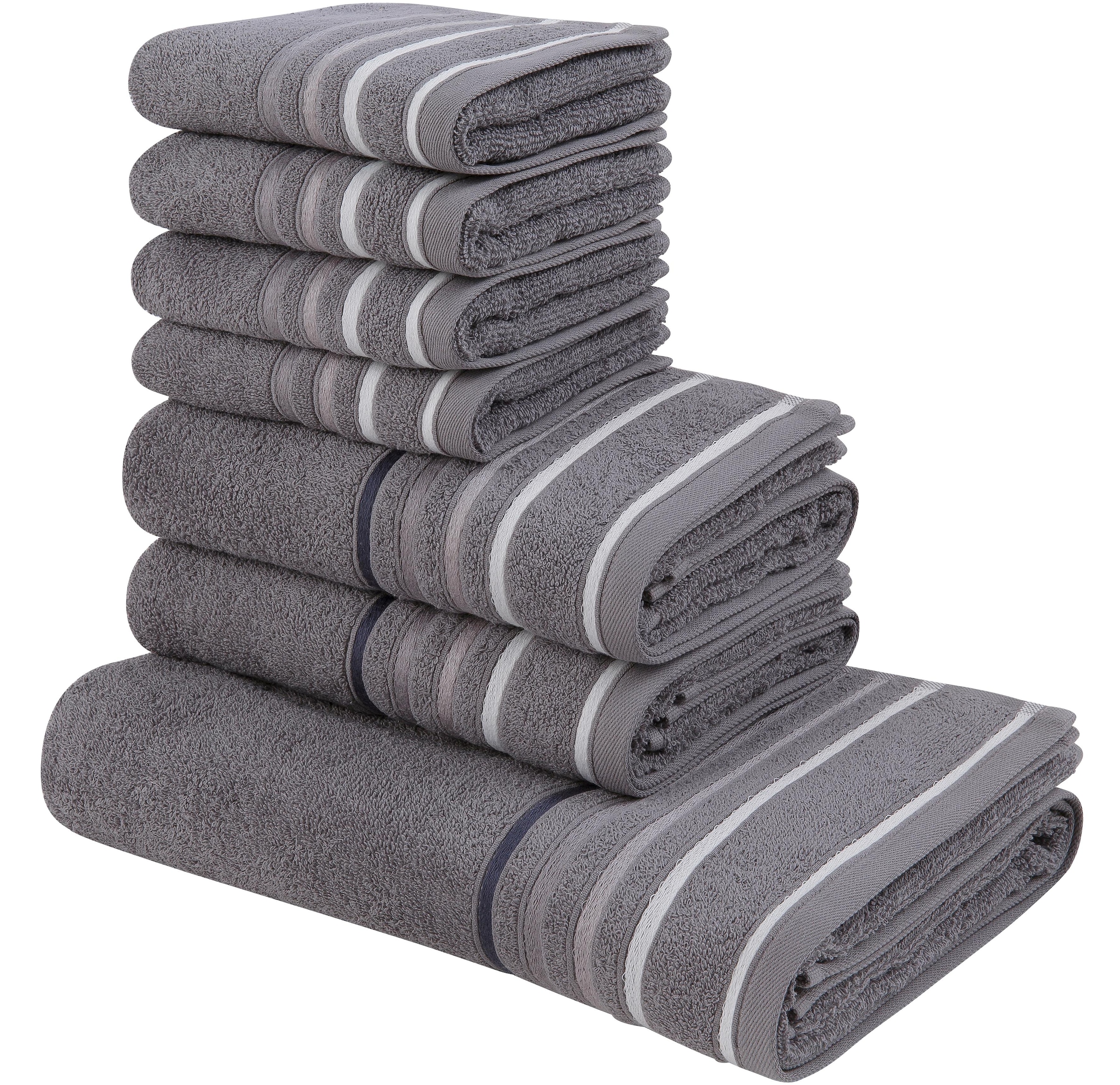 my home Handtuch Set OTTO Streifenbordüre, Baumwolle Handtuchset 100% bei bestellen »Niki«, mehrfarbiger 7 Walkfrottee, aus Set, tlg., mit