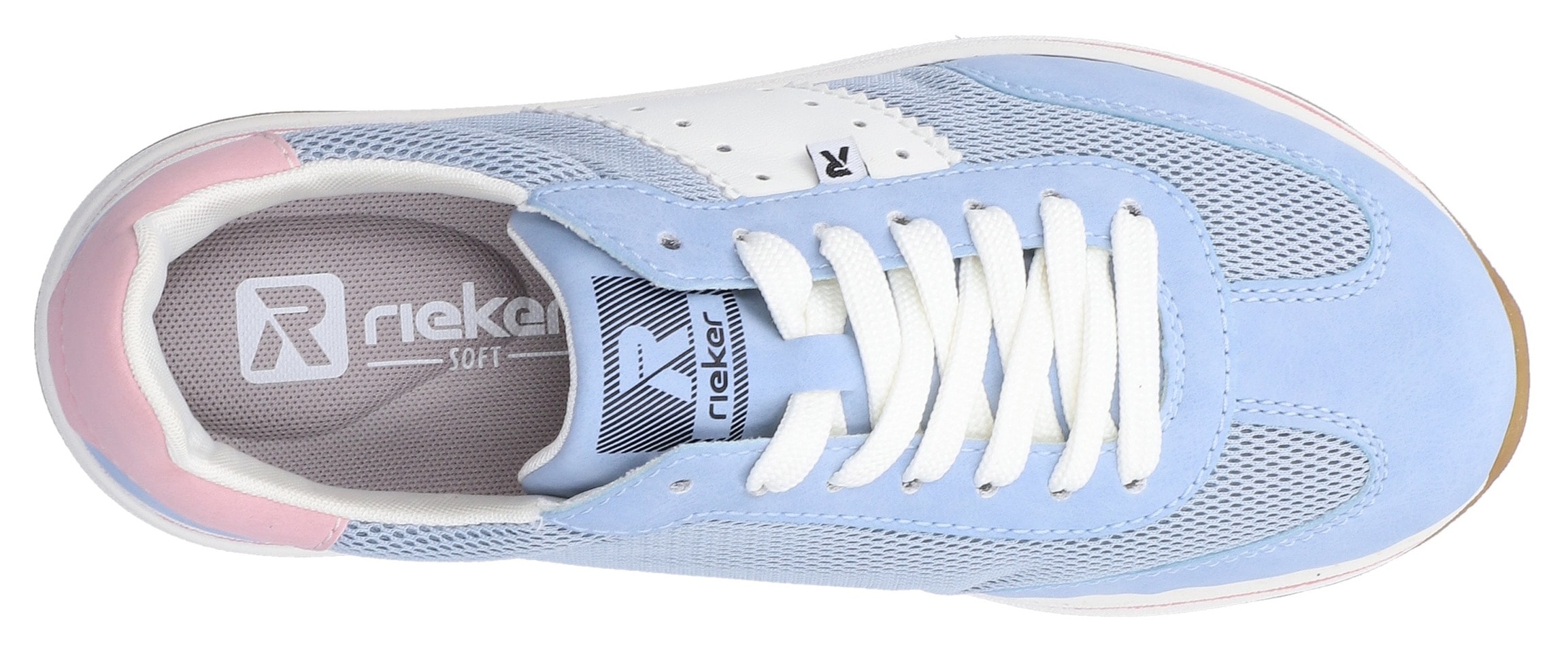 Rieker Sneaker  Schnürschuh, Halbschuh, Freizeitsneaker mit Kontrastbesätze