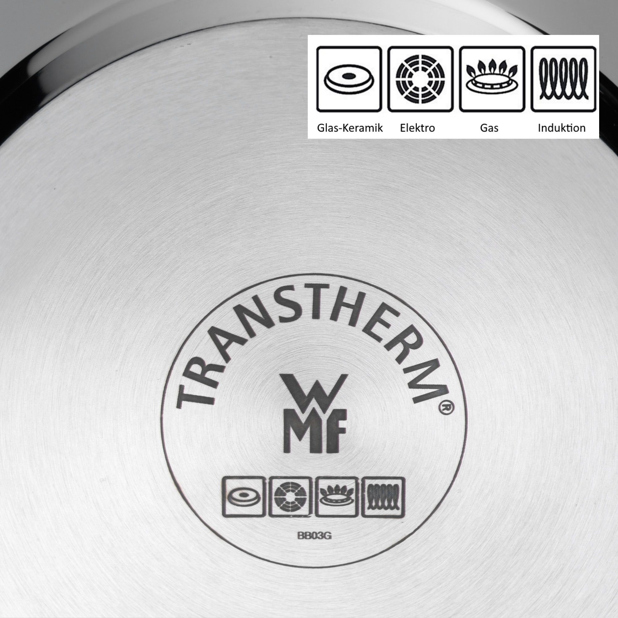 WMF Bratpfanne »Devil Edelstahlpfanne Induktion«, Cromargan® Edelstahl Rostfrei 18/10, PTFE beschichtet, für alle Herdarten geeignet, Kunststoffgriff