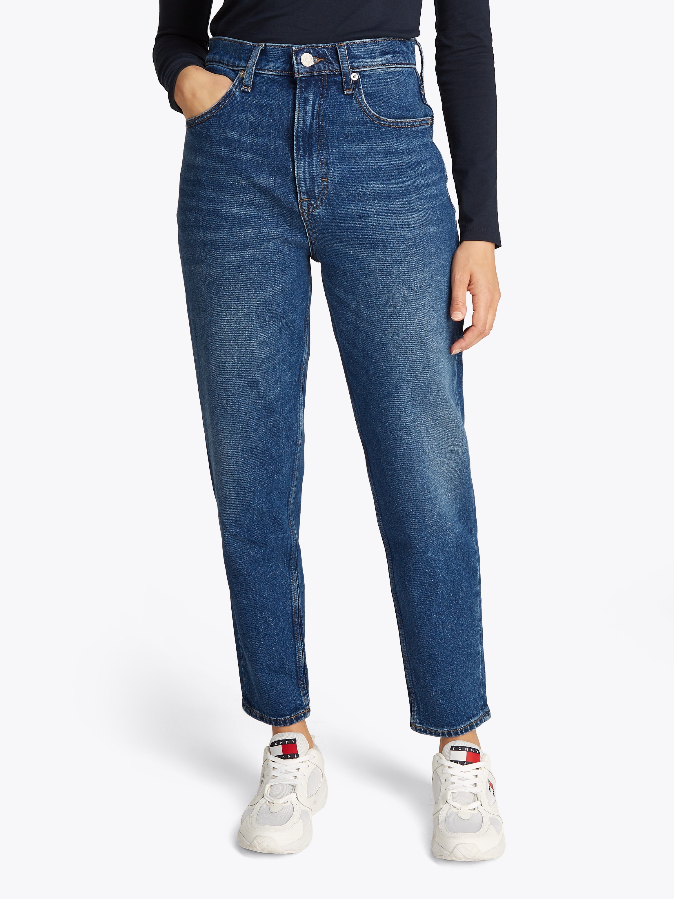 Mom-Jeans »Tommy Jeans - High waist - Mom-Jeans«, mit Logo-Stickereien