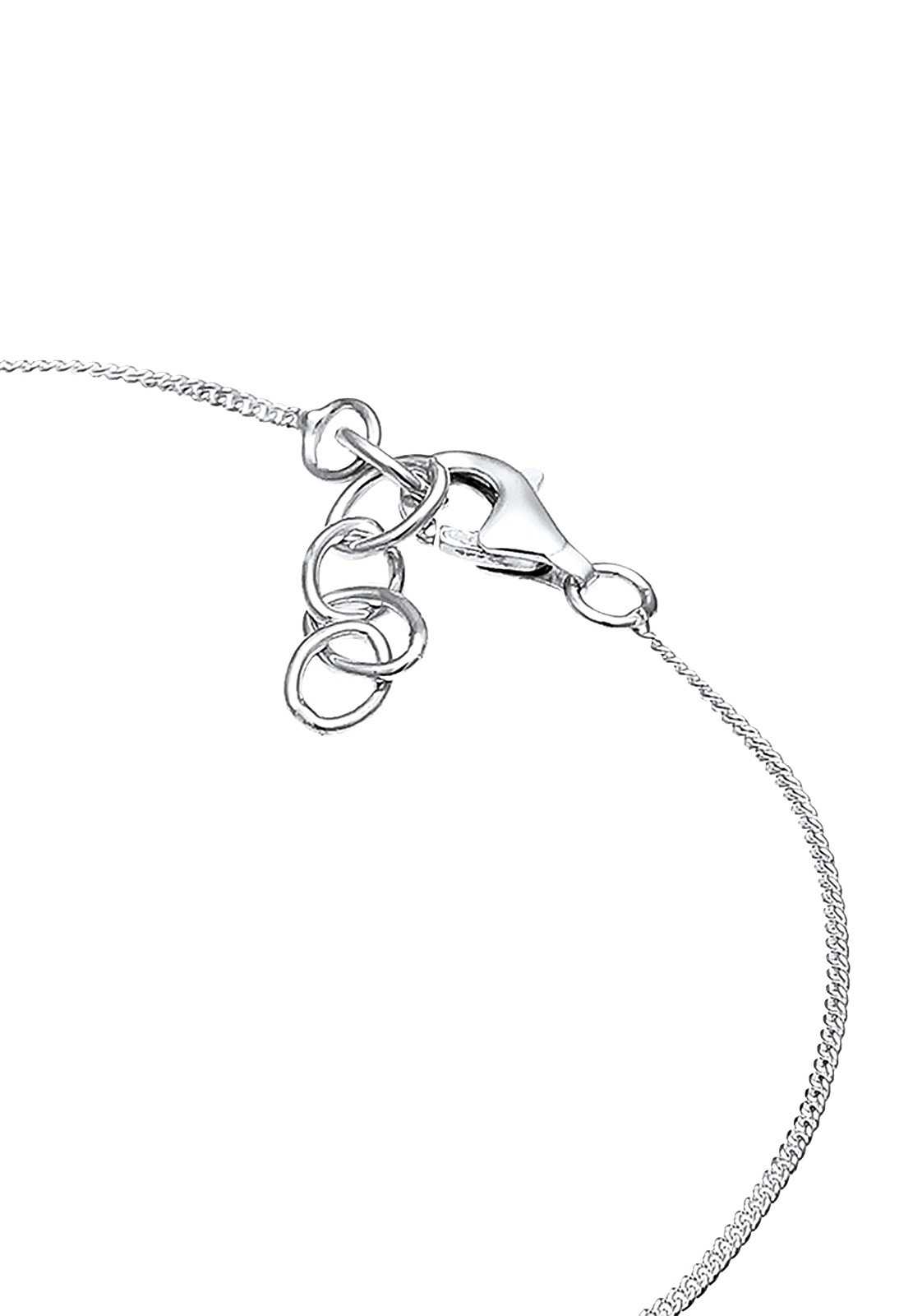 Elli Fußkette »Fußschmuck Kreuz Solitär Kristalle 925 Silber«