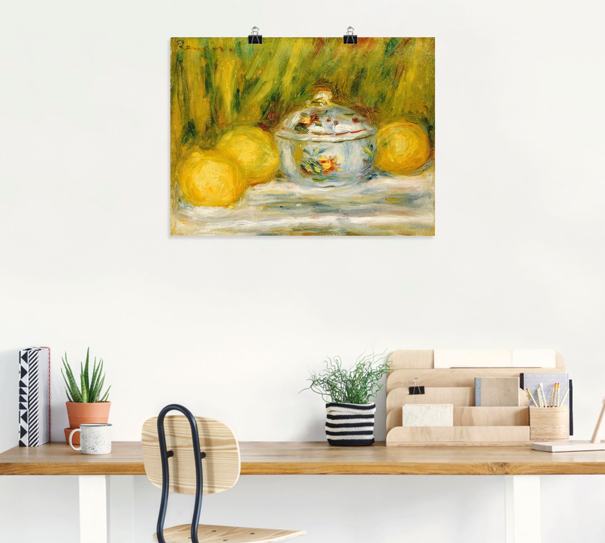 Artland Wandbild »Stillleben mit Zuckerdose und Zitronen«, Arrangements, (1 St.), als Leinwandbild, Wandaufkleber oder Poster in versch. Größen