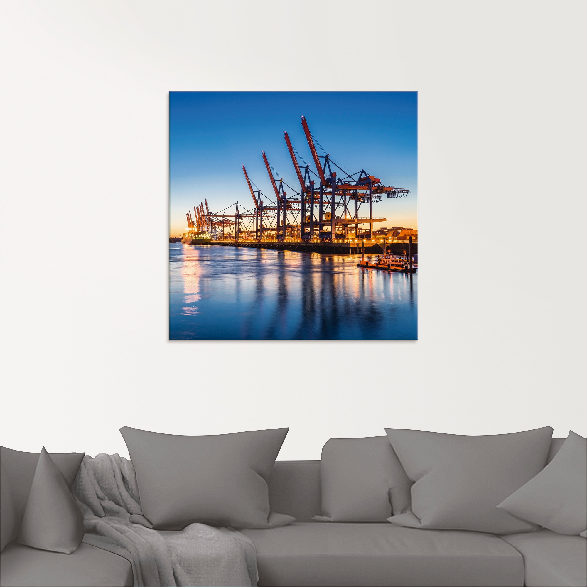 Artland Glasbild »Hamburg Container Terminals«, Deutschland, (1 St.), in verschiedenen Größen