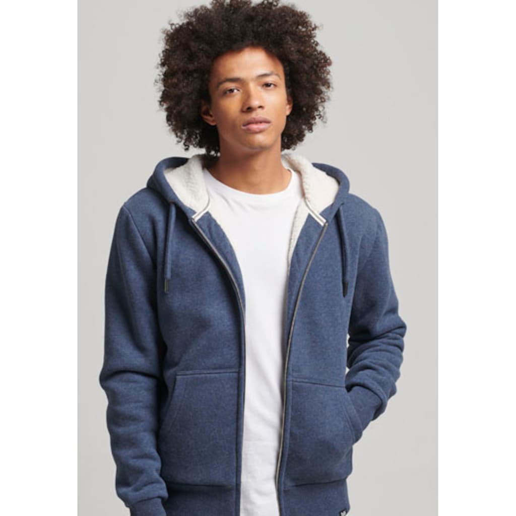 Superdry Kapuzensweatjacke »SD-BORG LINED ZIP HOOD«