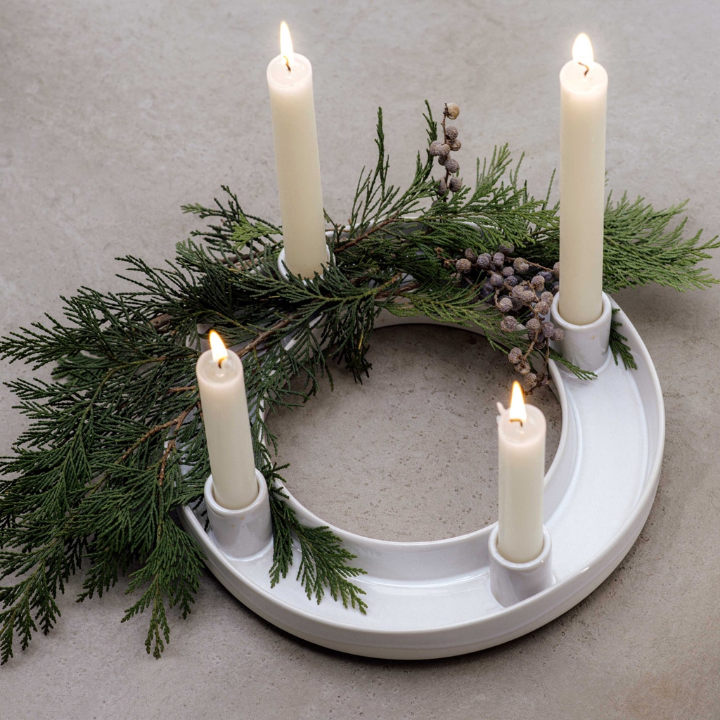 like. by Villeroy & Boch Weihnachtsfigur »Adventskranz Winter Glow ø 26,2 cm weiß«