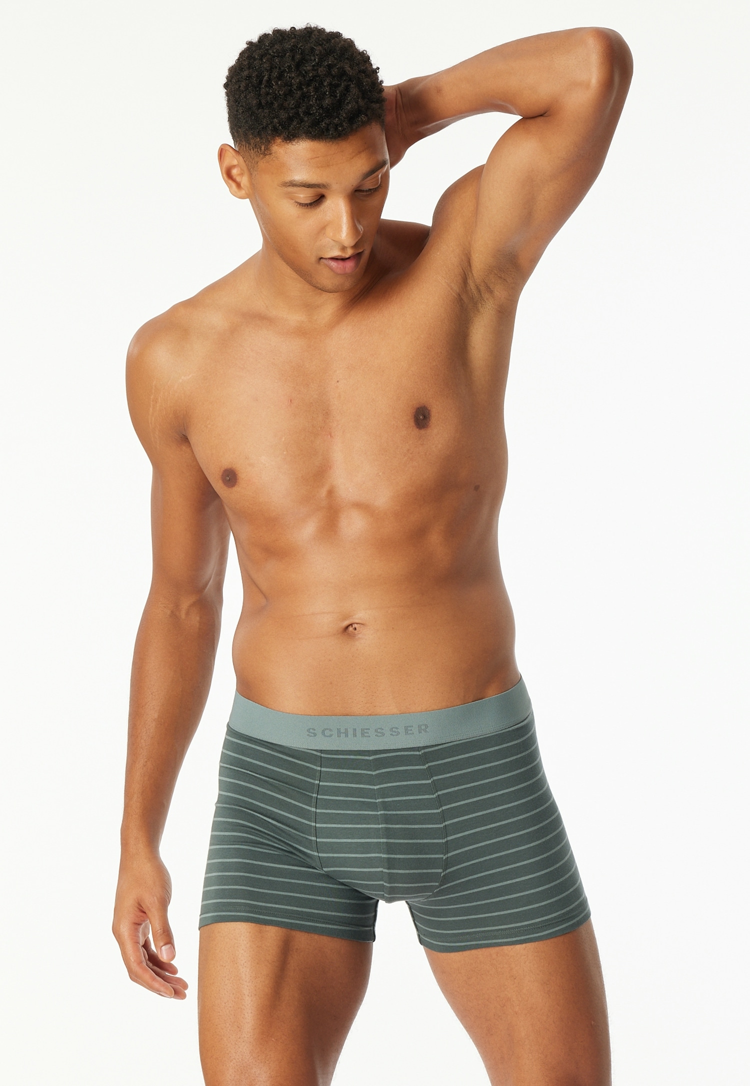 Schiesser Boxershorts »95/5 Multipacks« 3er Pack,  ohne Eingriff, softer Logo-Webgummibund