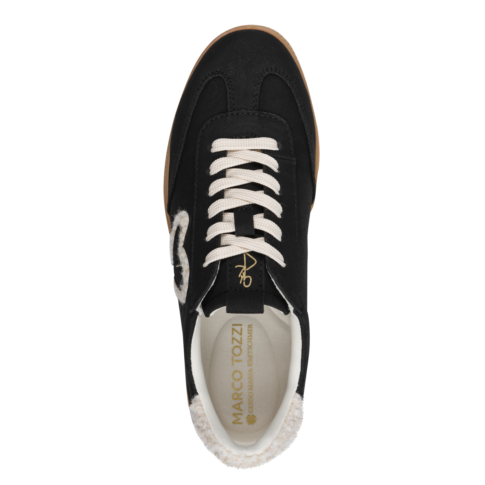 MARCO TOZZI by GMK Plateausneaker, Freizeitschuh, Halbschuh, Schnürschuh mit Plüsch-Details