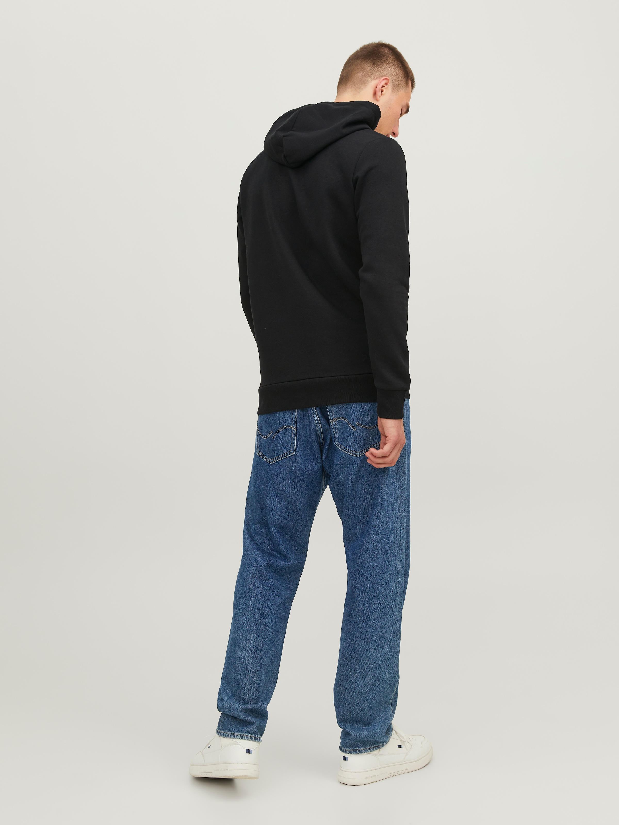 Jack & Jones Kapuzensweatshirt »JJECORP Hoodie mit Logo und hohem Tragekomfort«, bedruckt, casual, regular fit, Baumwollmischung, Rundhals
