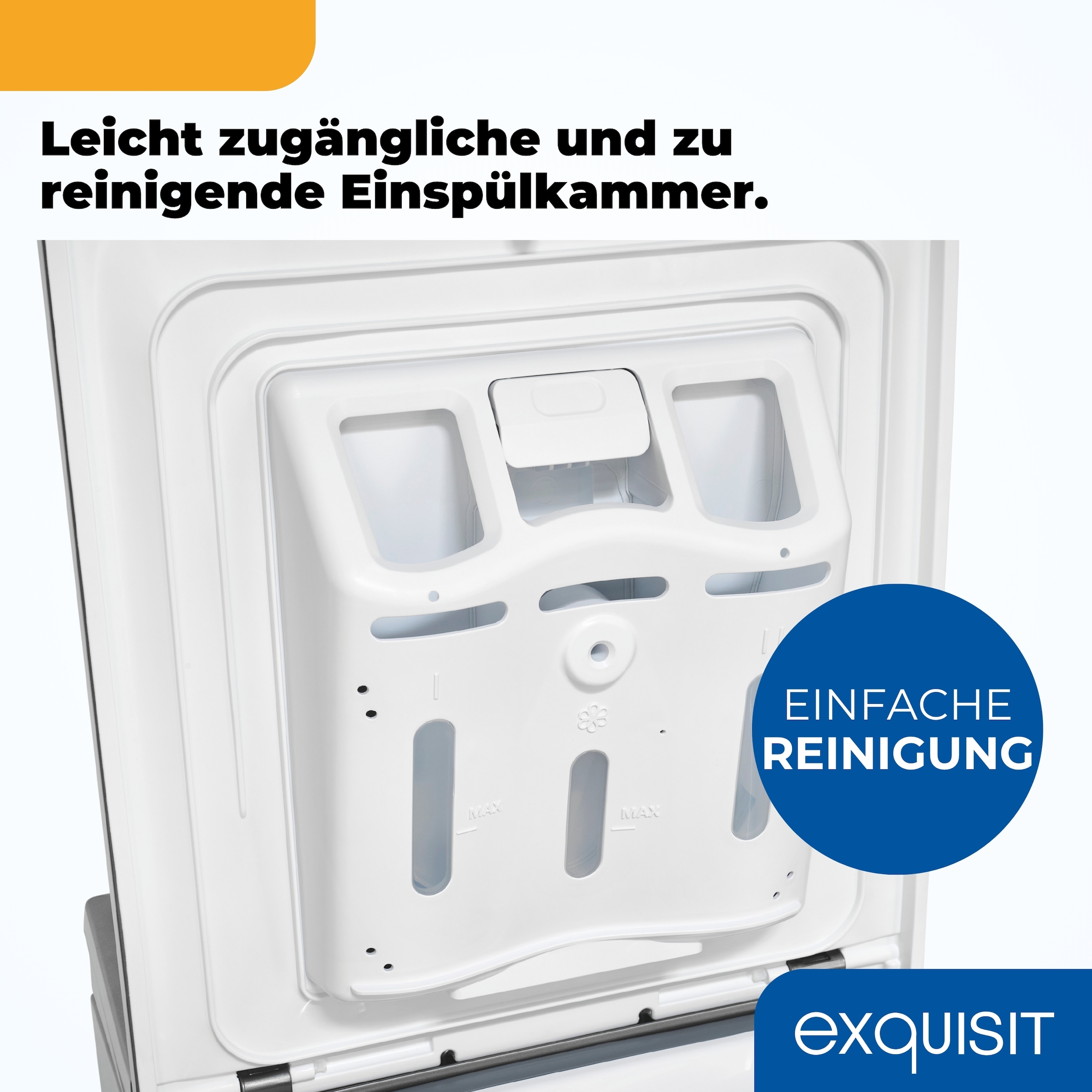 exquisit Waschmaschine »LTO1207-030A silber-dunkel« 7,5 kg 1200 U/min Rückenschonend: bequem von oben zu beladen mit softer Türöffnung