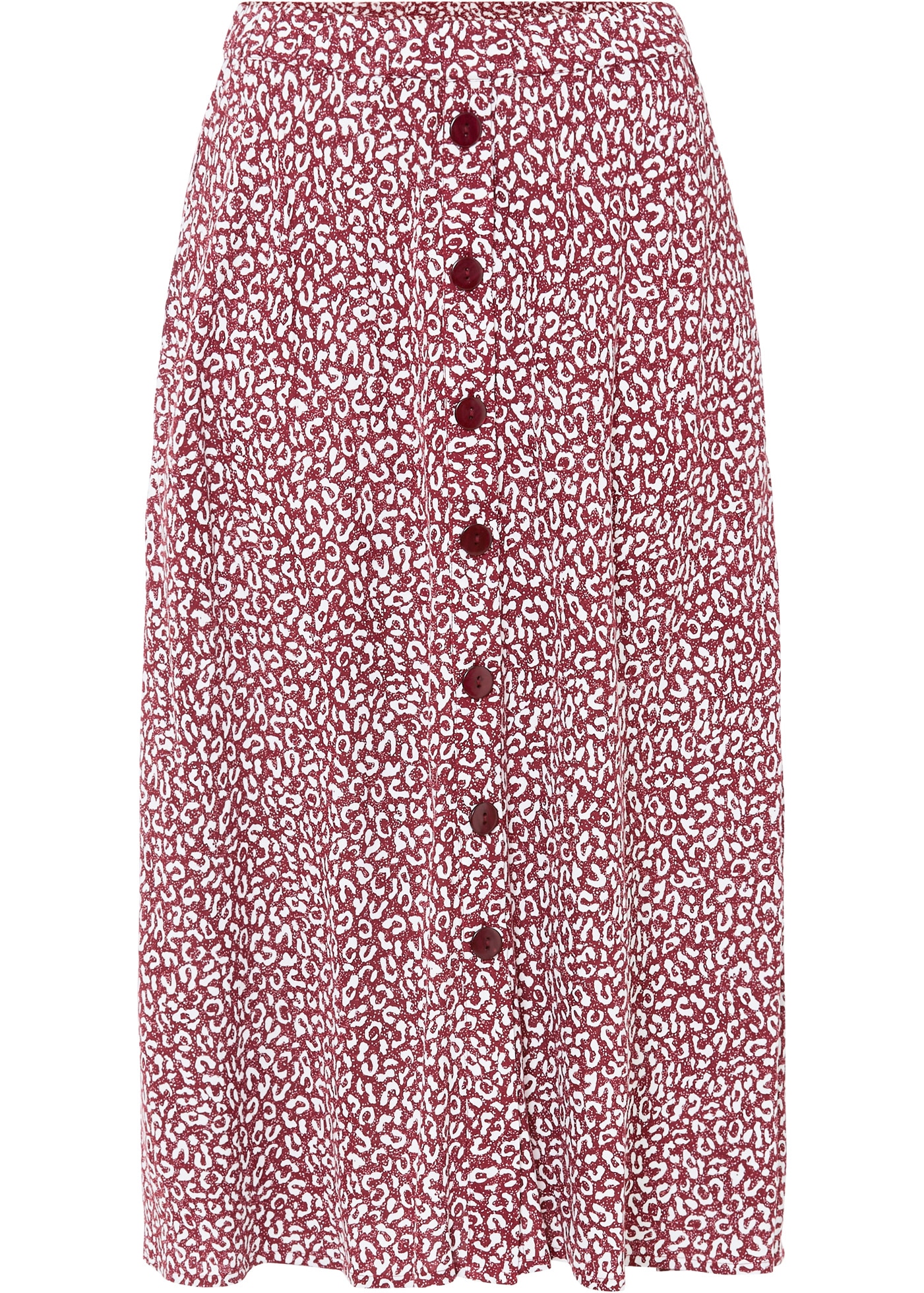 bonprix Sommerrock aus Viskose, ausgestellte Passform, grafisches Muster, mit Gummizug