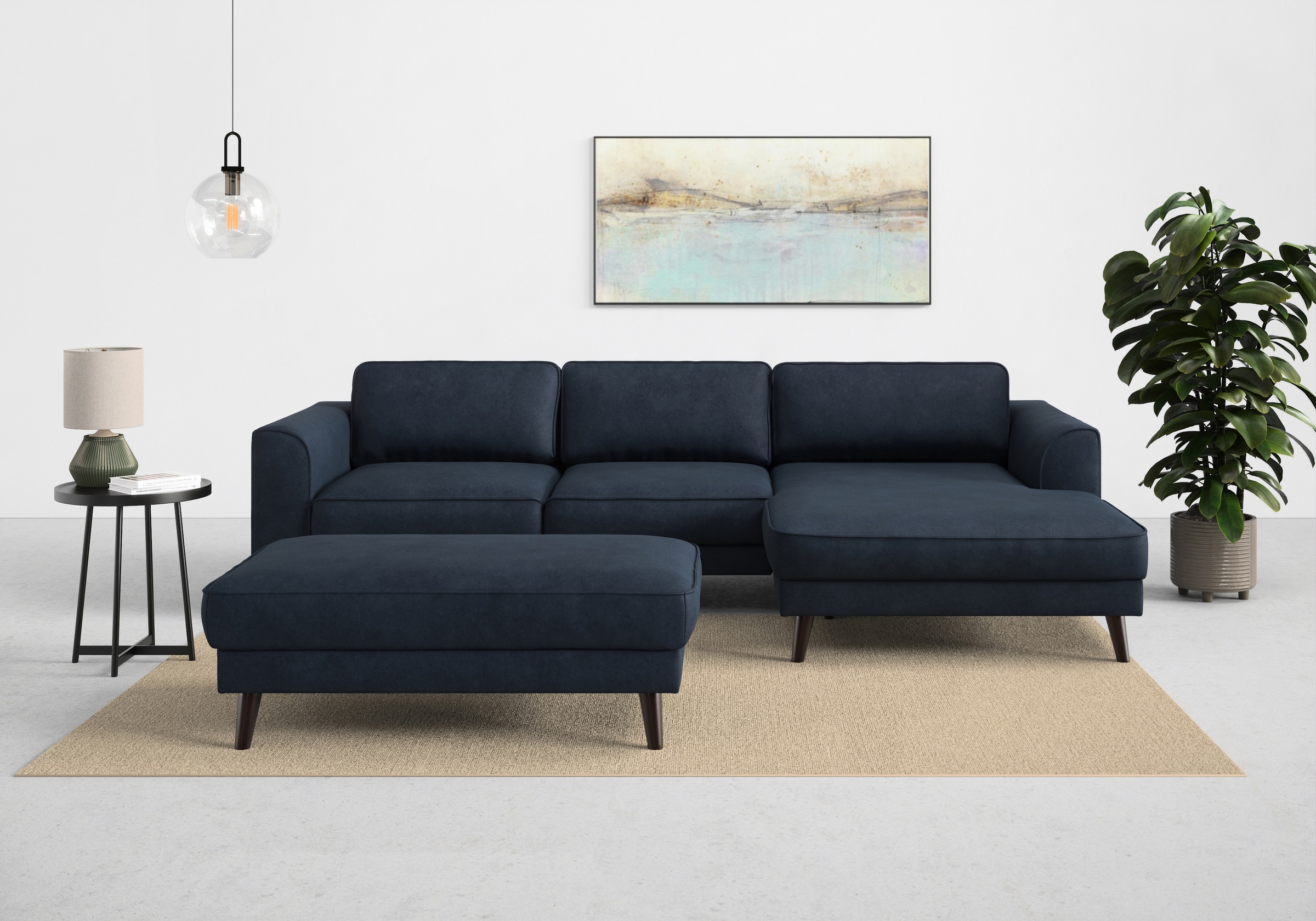 TRENDMANUFAKTUR Ecksofa »Lumber Jack, elegantes Designsofa, zeitlos modern, hoher Sitzkomfort«, wahlweise mit Bettfunktion u. Bettkasten, L-Form