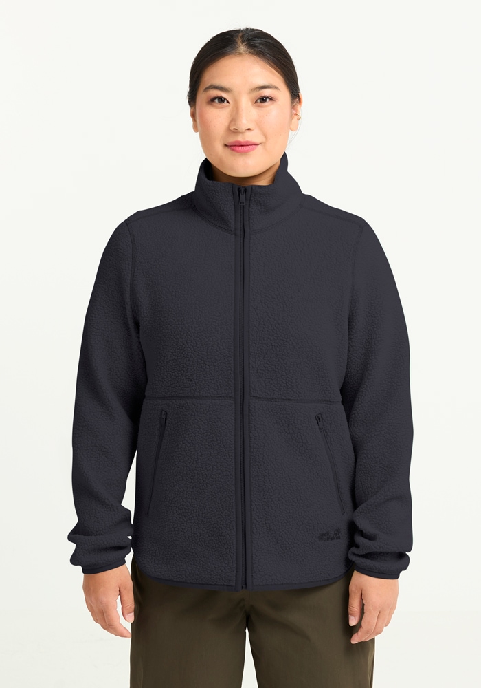 Jack Wolfskin Fleecejacke »LITE CURL FZ W« atmungsaktives Material, elastische Kanten, Reißverschlusstaschen