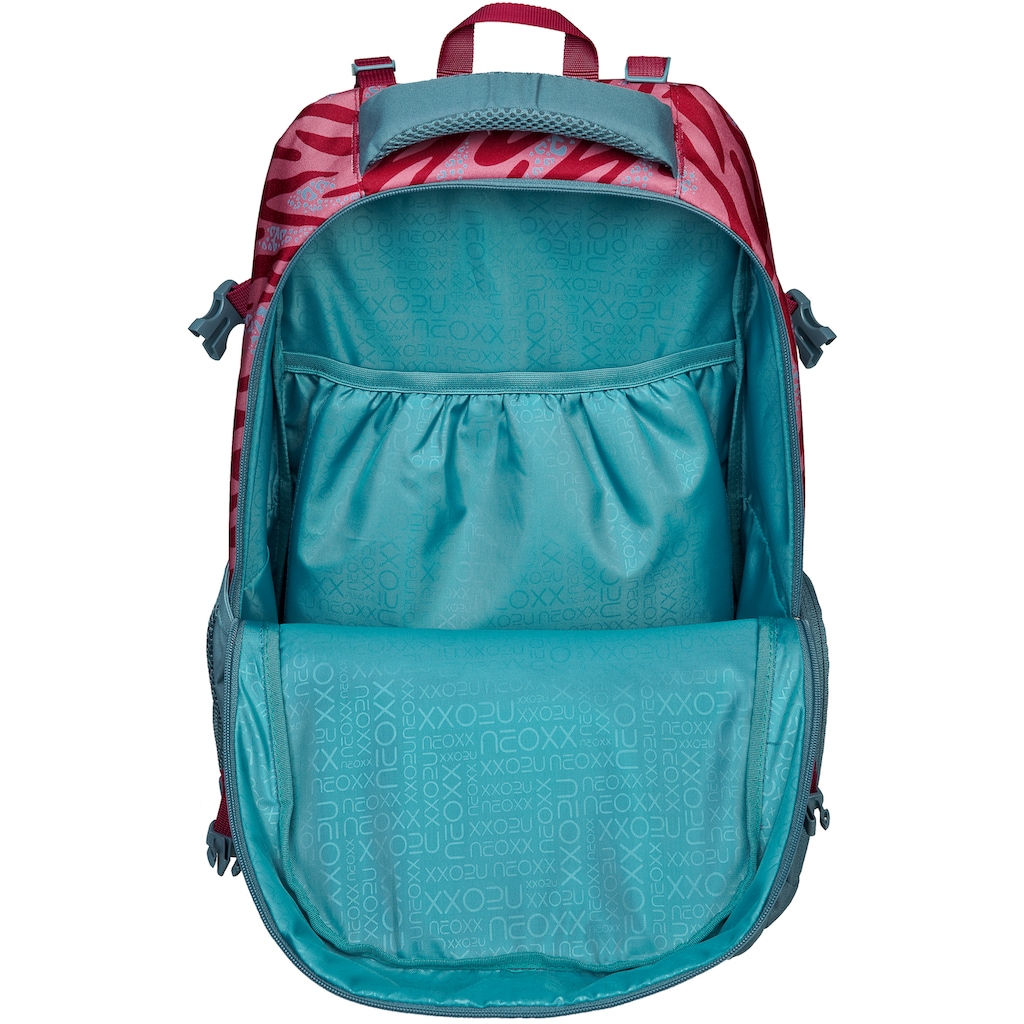 neoxx Schulrucksack »Active, Berry Vibes«, reflektierende Details-Floureszierende Flächen