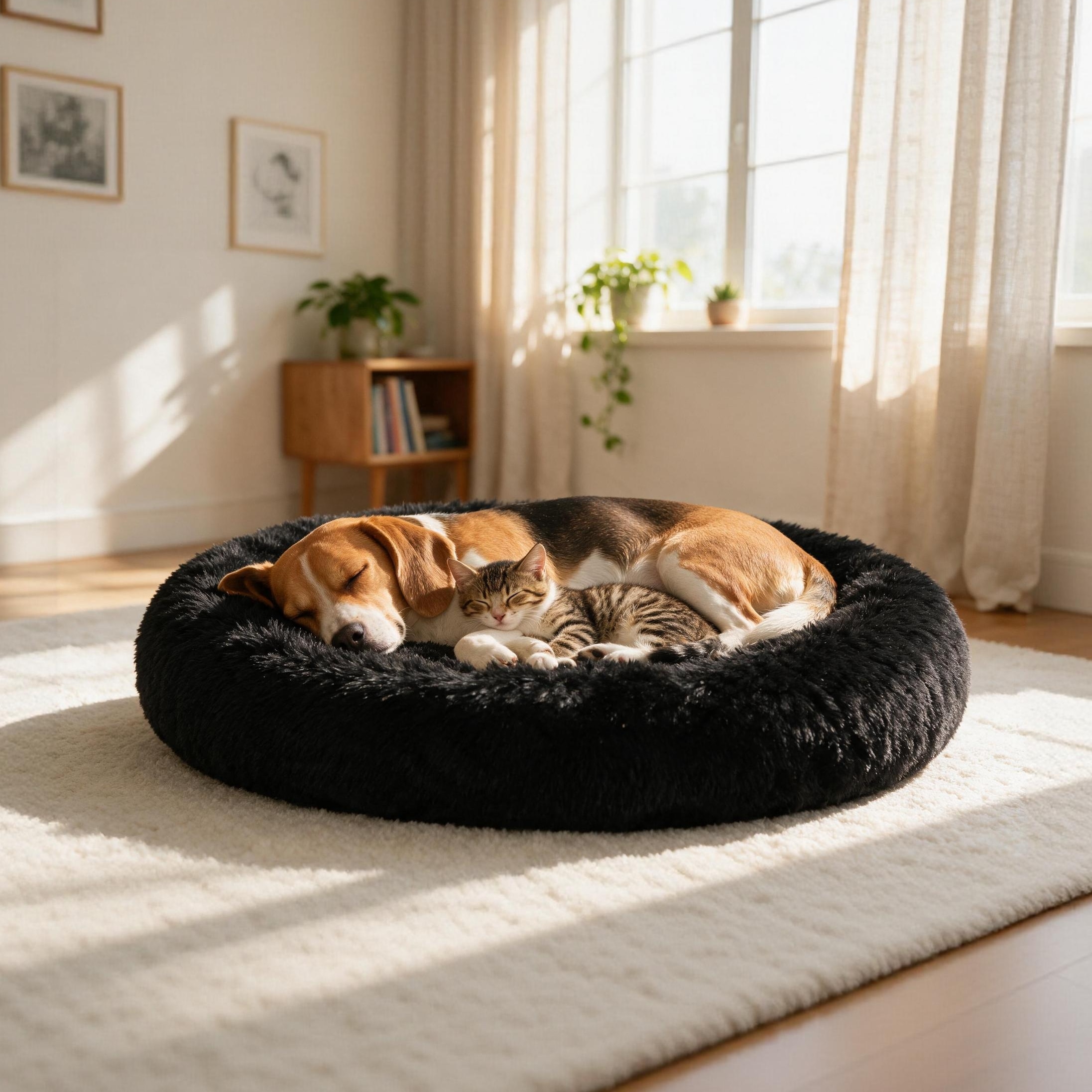 OTTO home Hundebett »Cloudy« Kuscheliges Plüschbett mit weichem Rundrand