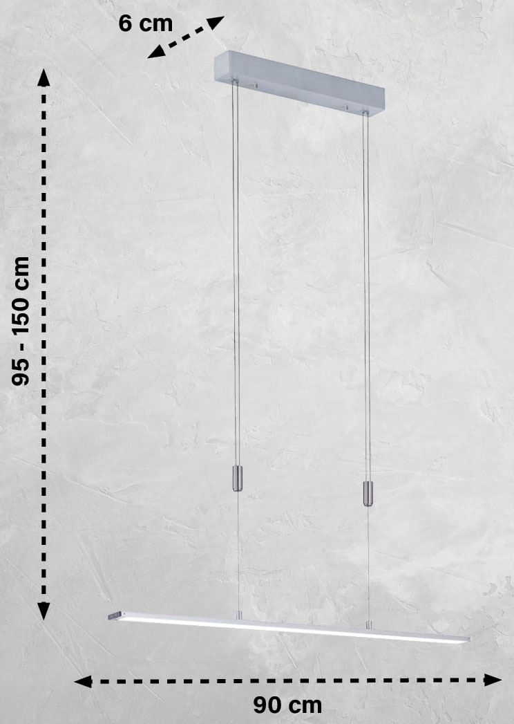 FISCHER & HONSEL Pendelleuchte »Metz«, Leuchtmittel LED-Modul | LED wechselbar, langlebige LED, dimmbar