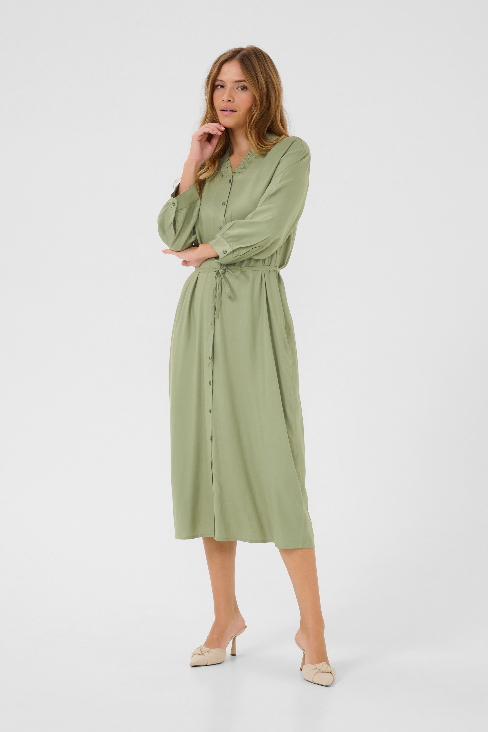 KAFFE Midikleid »Kleid KAolga«