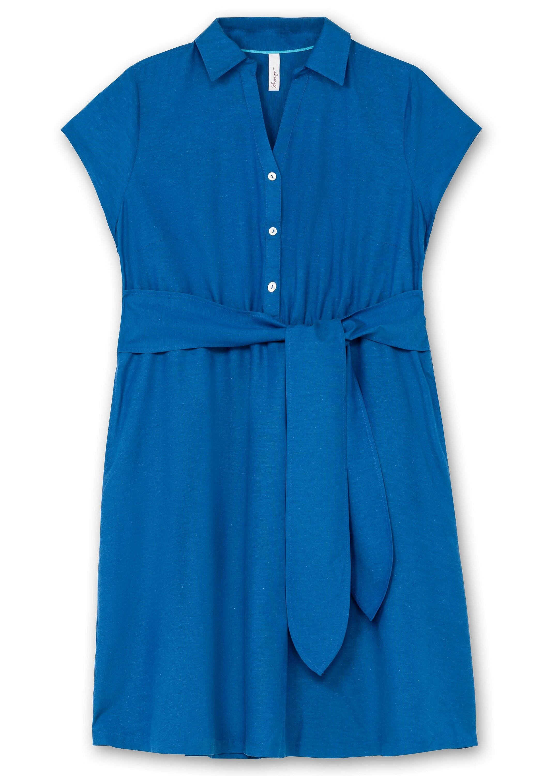 Sheego Sommerkleid »Blusenkleid mit Gürtel, mit Leinenanteil«