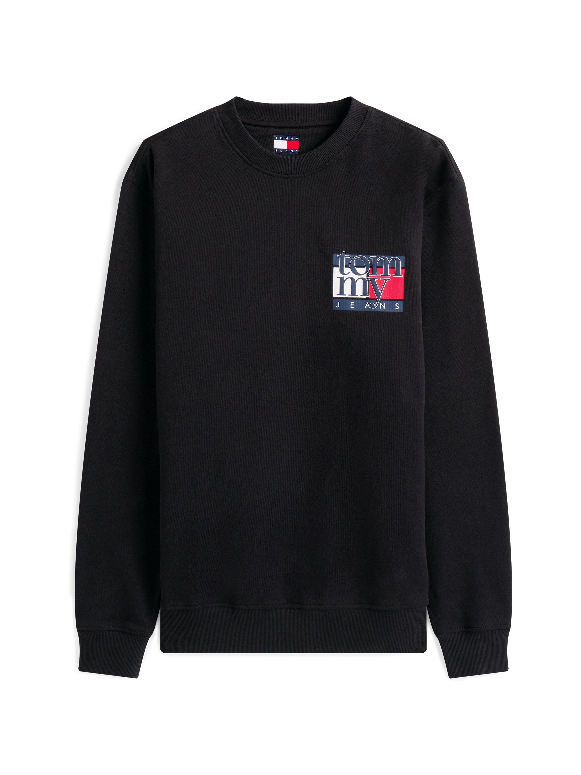 Tommy Jeans Sweatshirt »TJM RWB FLAG«, Rundhals, regular fit, Print, Rippbündchen