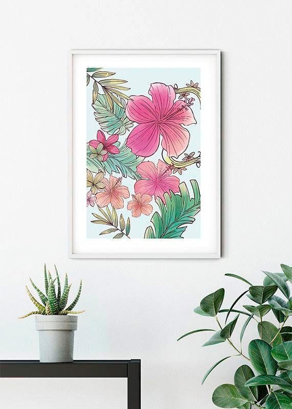 Komar Bild »Ariel Flowers«, Disney, (1 St.), Wandbild zur Dekoration im Kinderzimmer - ohne Rahmen