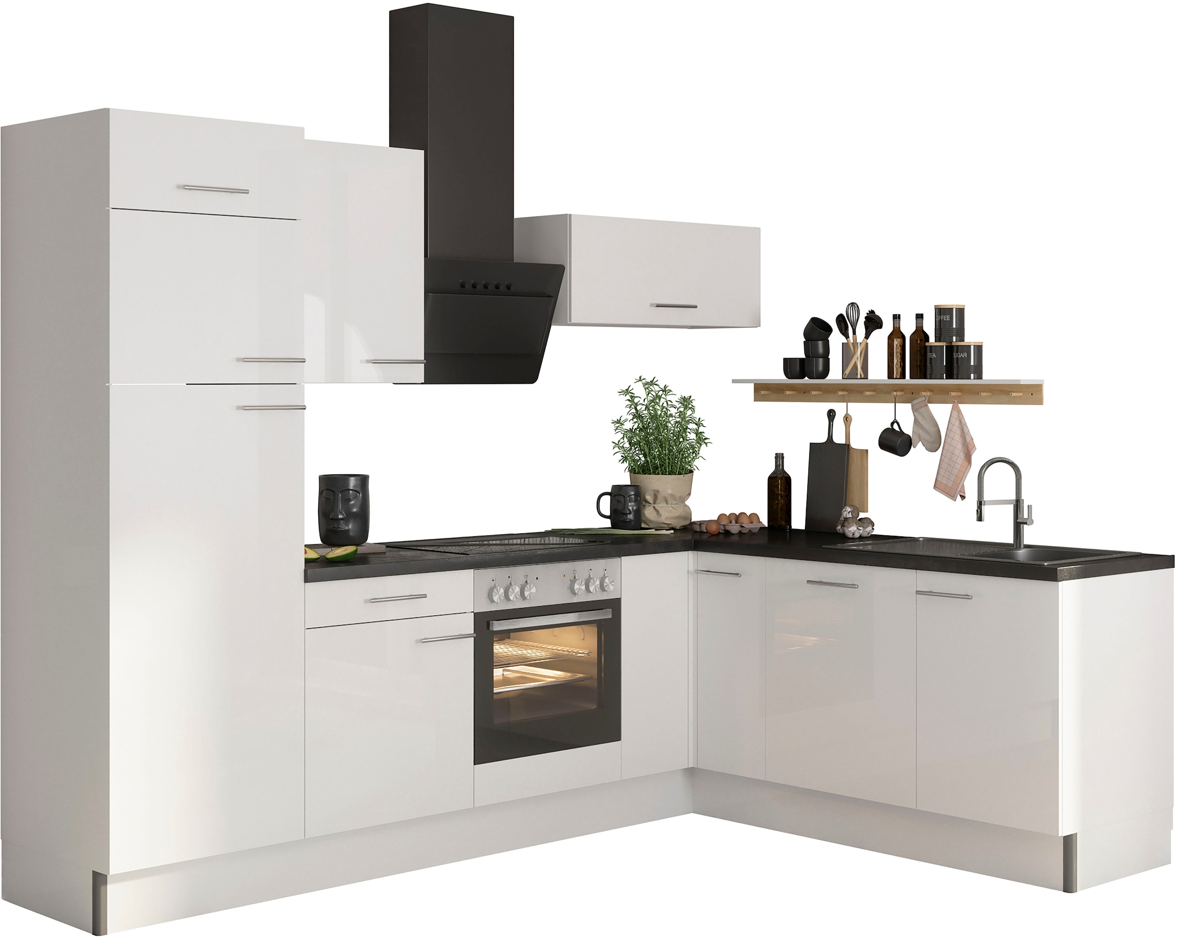 OPTIFIT Küche 270 x 200 im »Klara«, cm E-Geräten breit, Shop mit OTTO wahlweise Online