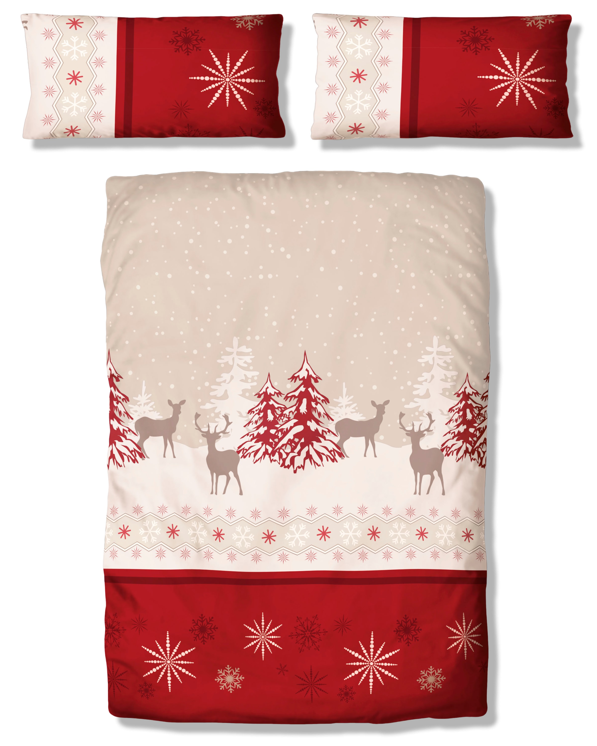 my home Bettwäsche »Venua in Gr. 135x200 oder 155x220 cm« 2 Stk. tlg. Winterbettwäsche, Weihnachtsbettwäsche