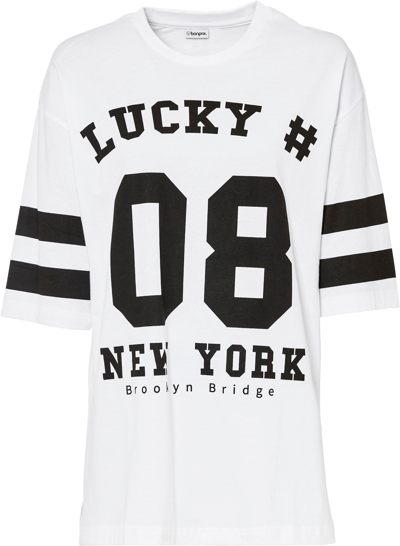 bonprix Oversize-Shirt »Oversize-Shirt aus reiner Baumwolle« Oversize-Passform, Halbarm-Design, aus reiner Baumwolle