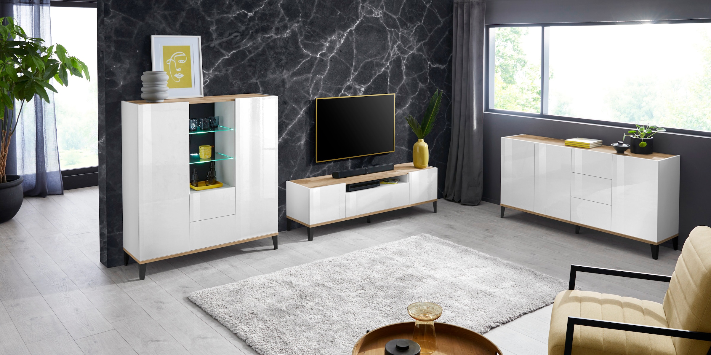 INOSIGN Highboard »Sunrise«, Breite 120 cm