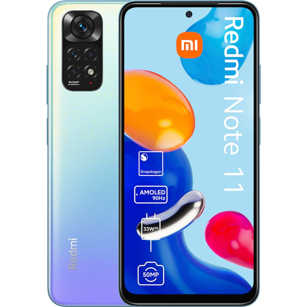 Xiaomi Smartphone »Redmi Note 11«, Star Blue, 16,33 cm/6,43 Zoll, 64 GB Speicherplatz, 50 MP Kamera