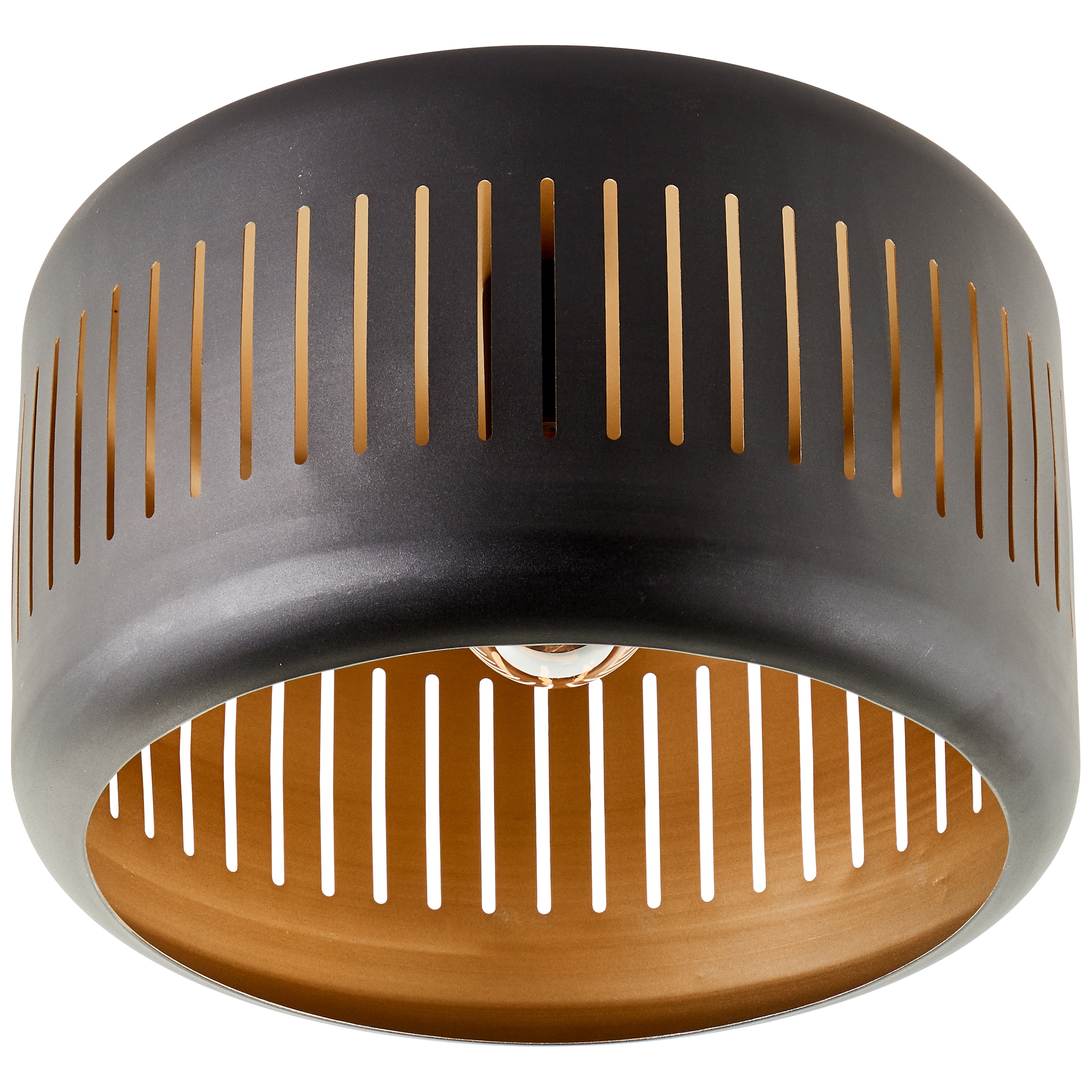Brilliant Deckenleuchte »Tyas«, 1 flammig, Leuchtmittel E27 | ohne Leuchtmittel, 26 x 38 cm, 1 x E27, Metall, schwarz/goldfarben