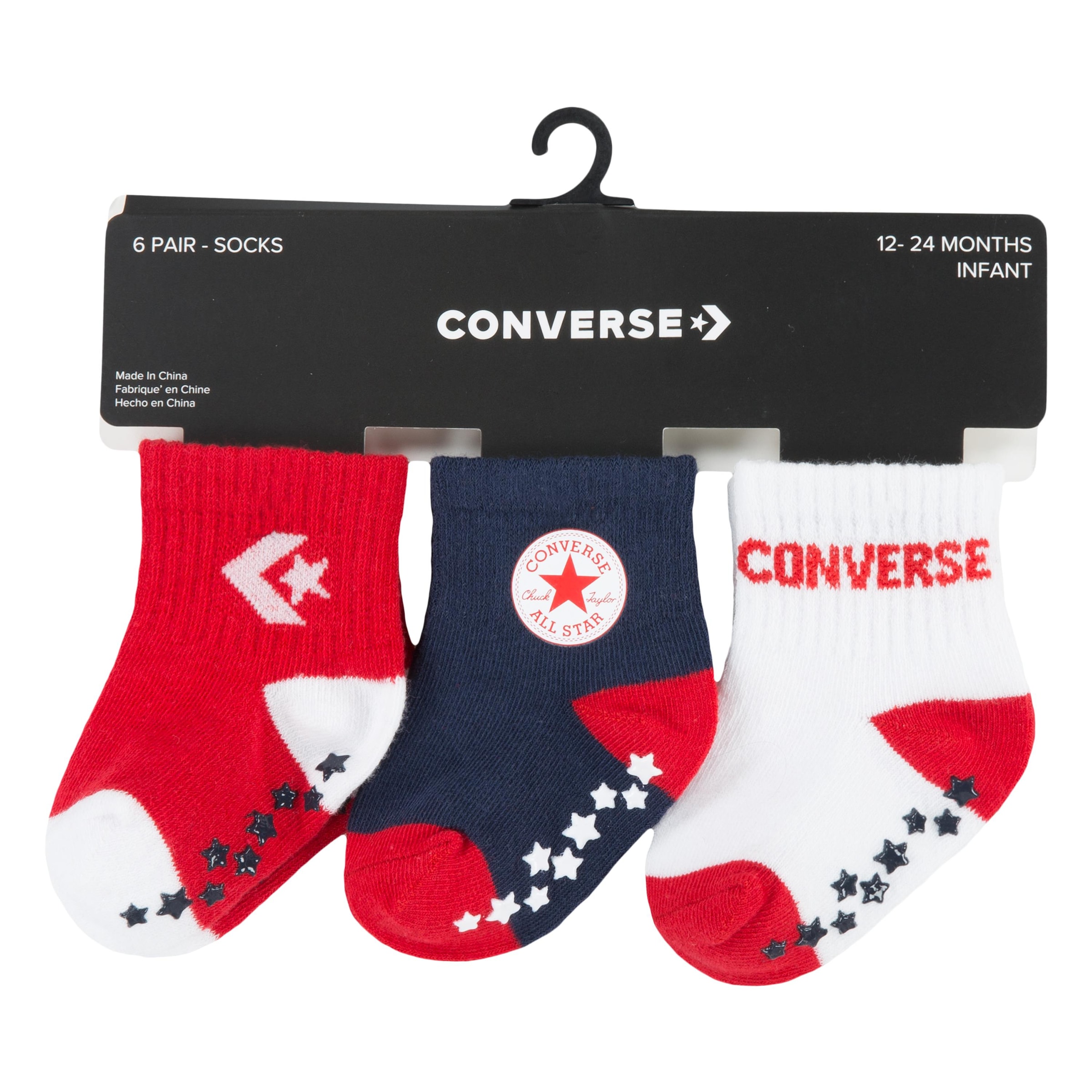 Converse ABS Socken CONVERSE LOGO INFANT TODDLER NO SLIP QUARTER 3 PK 3 Paar bei OTTO