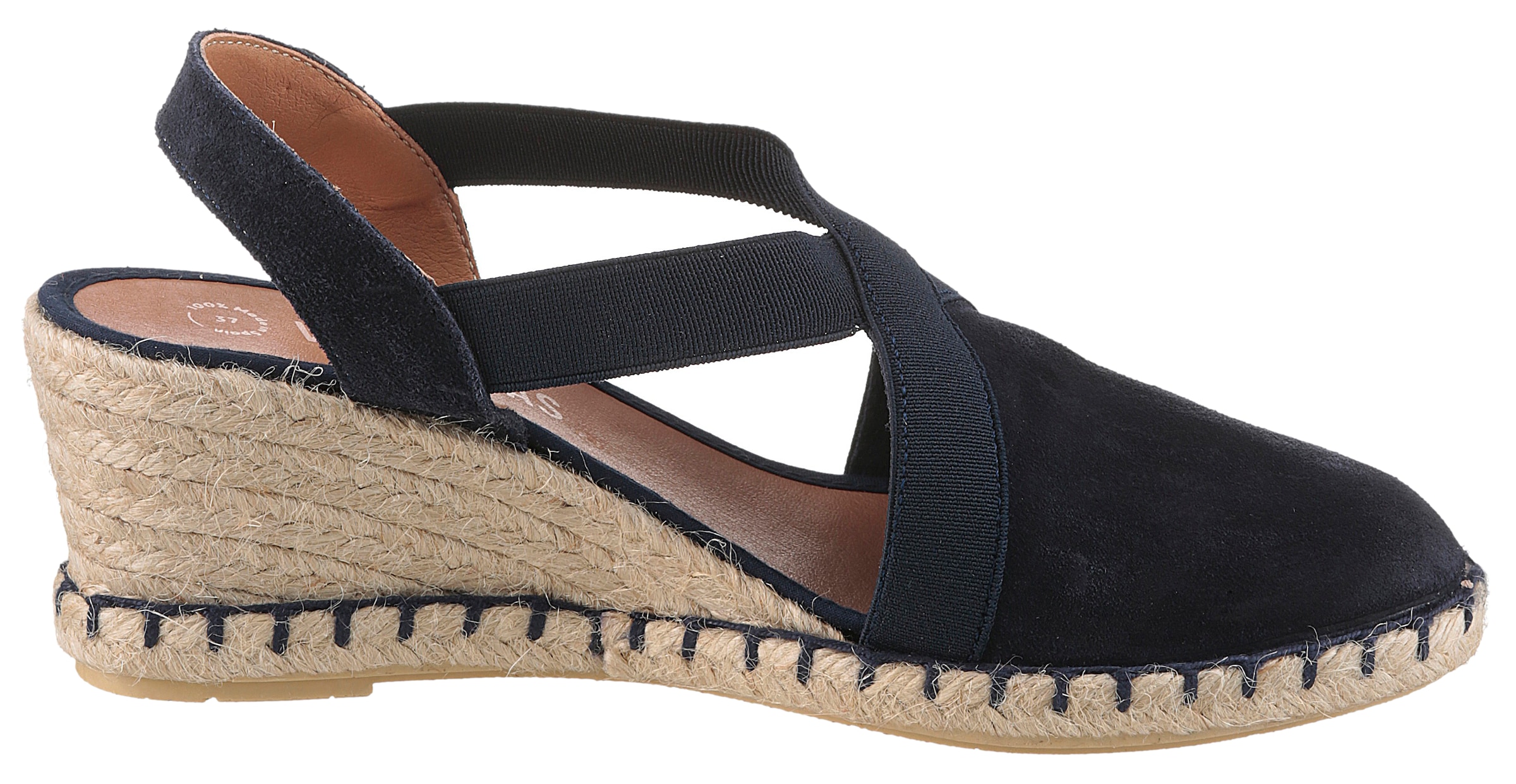 VERBENAS Keilsandalette »Milena Serraje«, Sommerschuh, Riemchensandale, Urlaubschuh, Keilabsatz mit Juterahmen