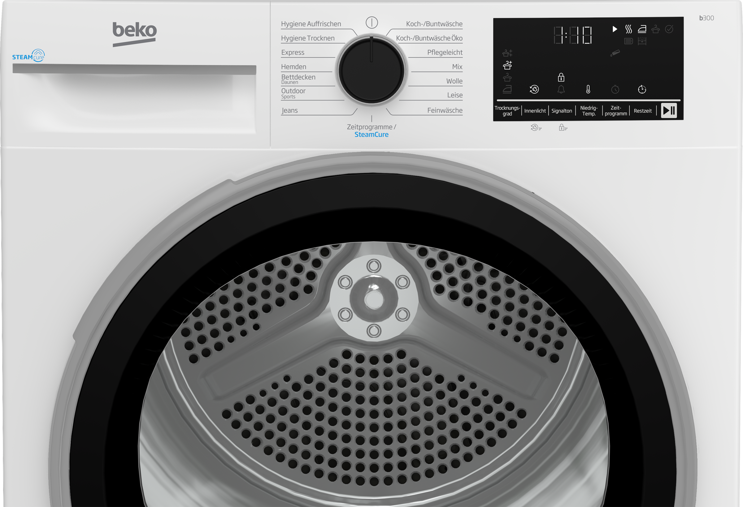 BEKO Wärmepumpentrockner »B3T4224SD« Mit 62 dB trocknet das Gerät leise und schont die Wäsche.