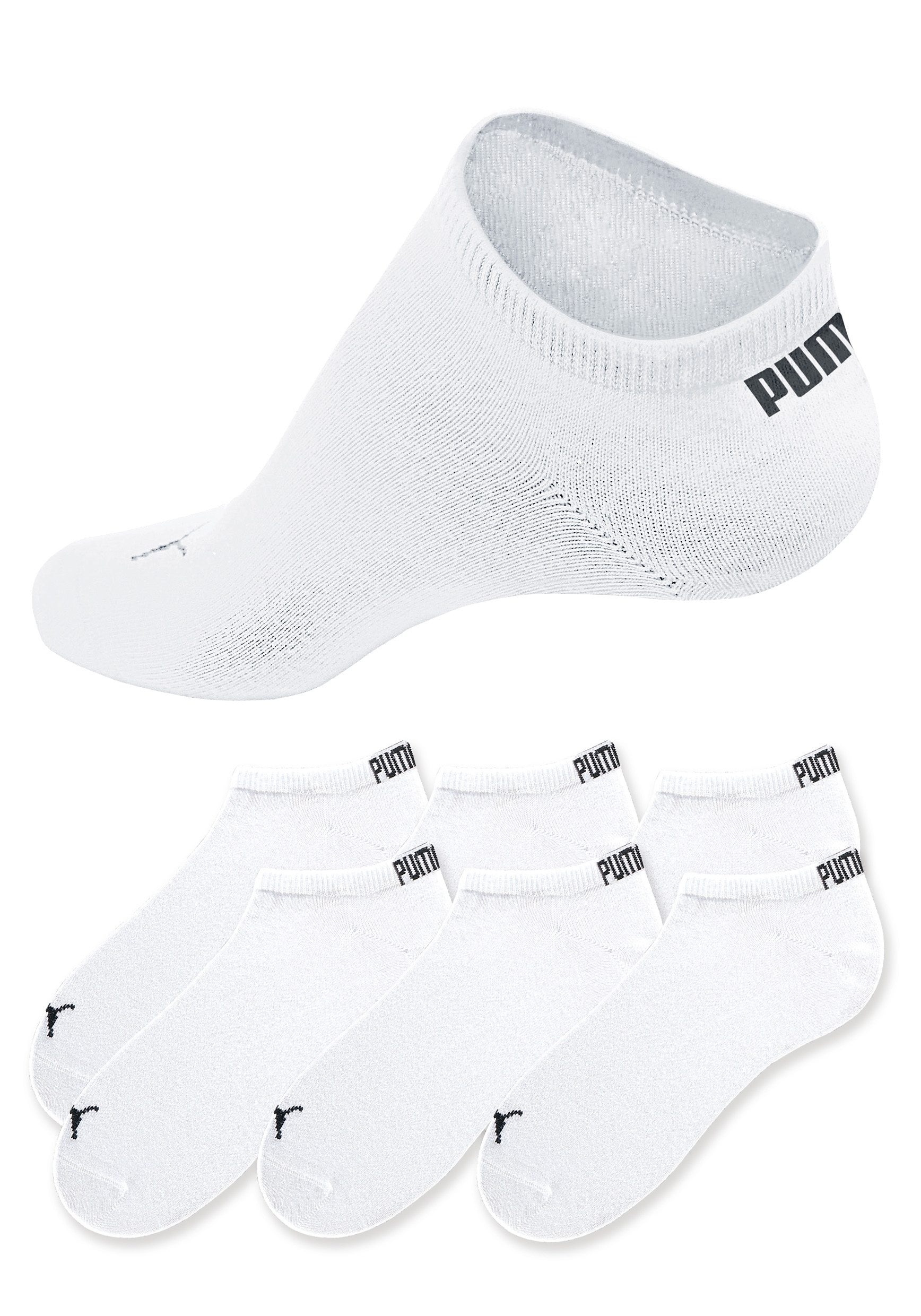 PUMA Sneakersocken, (6 Paar), mit eingestricktem Markenlogo