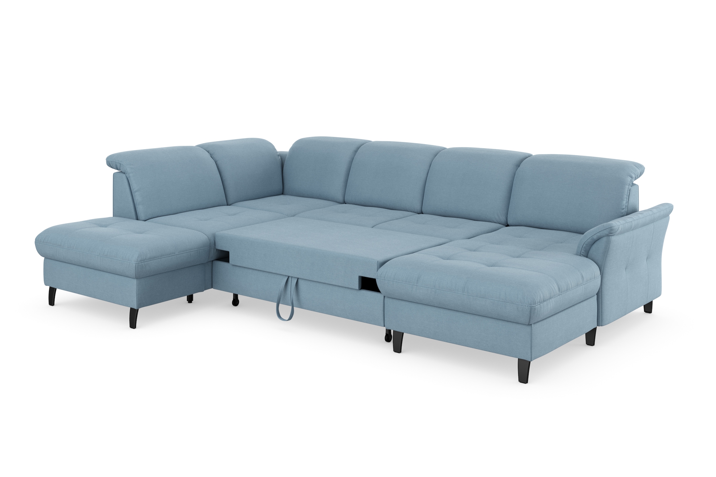 sit&more Wohnlandschaft »Maggiore U-Form«, wahlweise mit Kopfteilverstellung, Bettfunktion und Stauraum