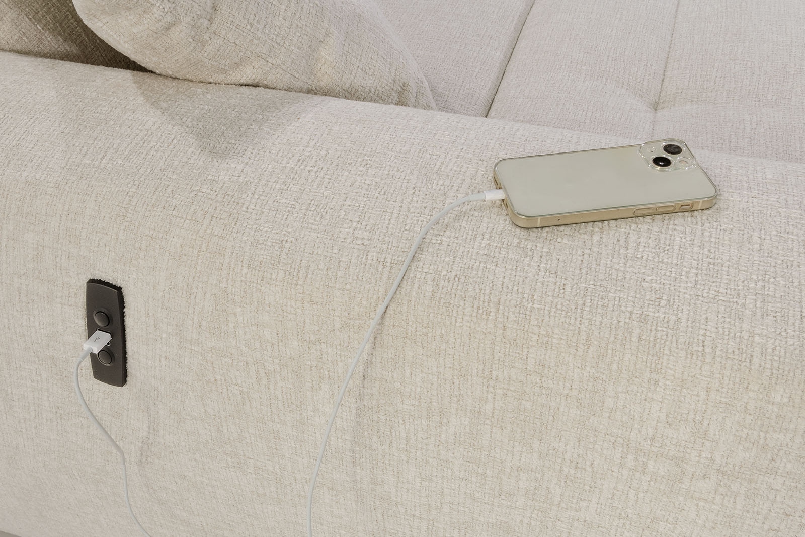 Jockenhöfer Gruppe Ecksofa »Slider, L-Form, 140kg Belastbarkeit je Sitzplatz«, elektromotorische Sitztiefenverstellung,USB-Ladeports,mit Kopfstützen