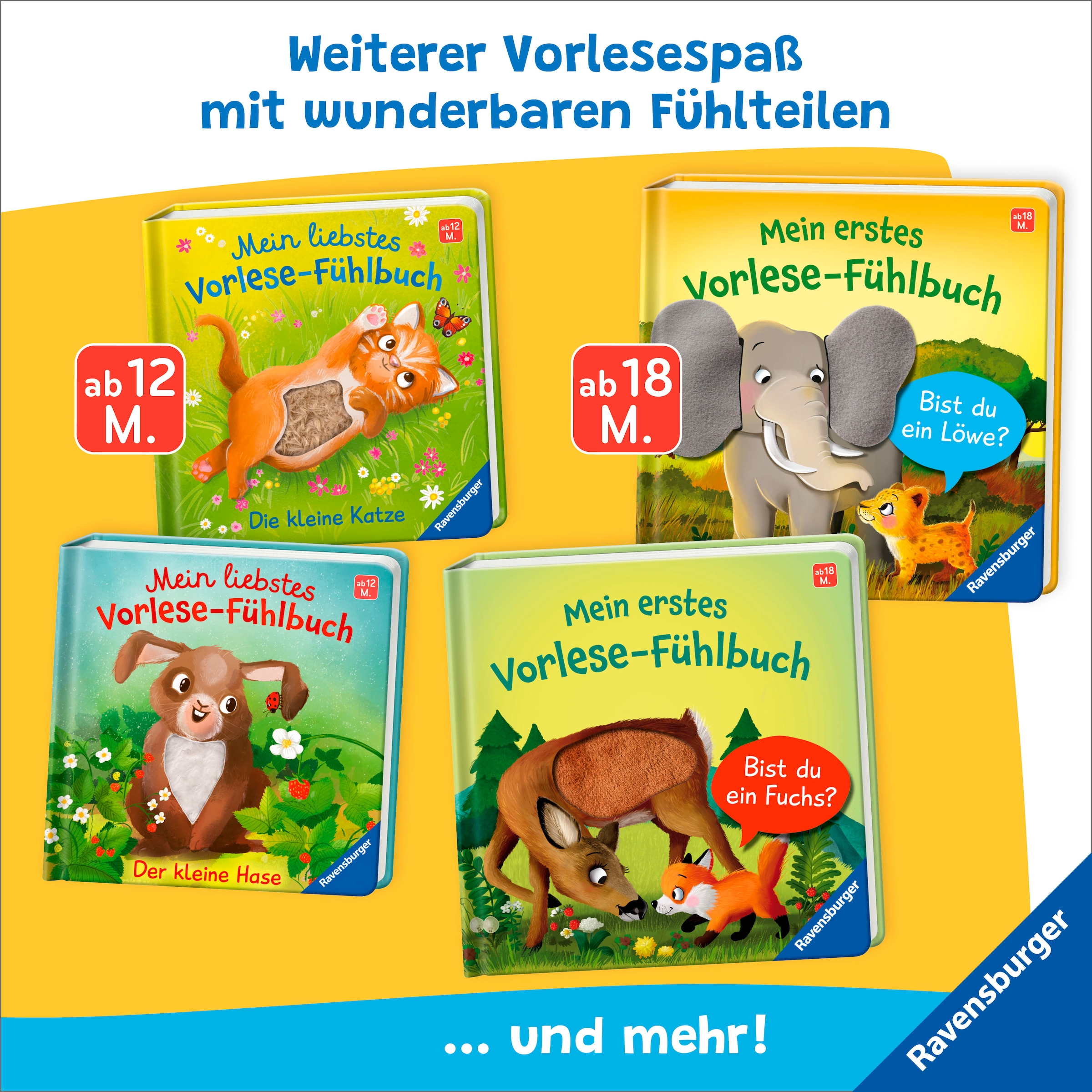 Ravensburger Buch »Pappbilderbuch, Mein erstes Vorlese-Fühlbuch: Bist du ein Affe?«